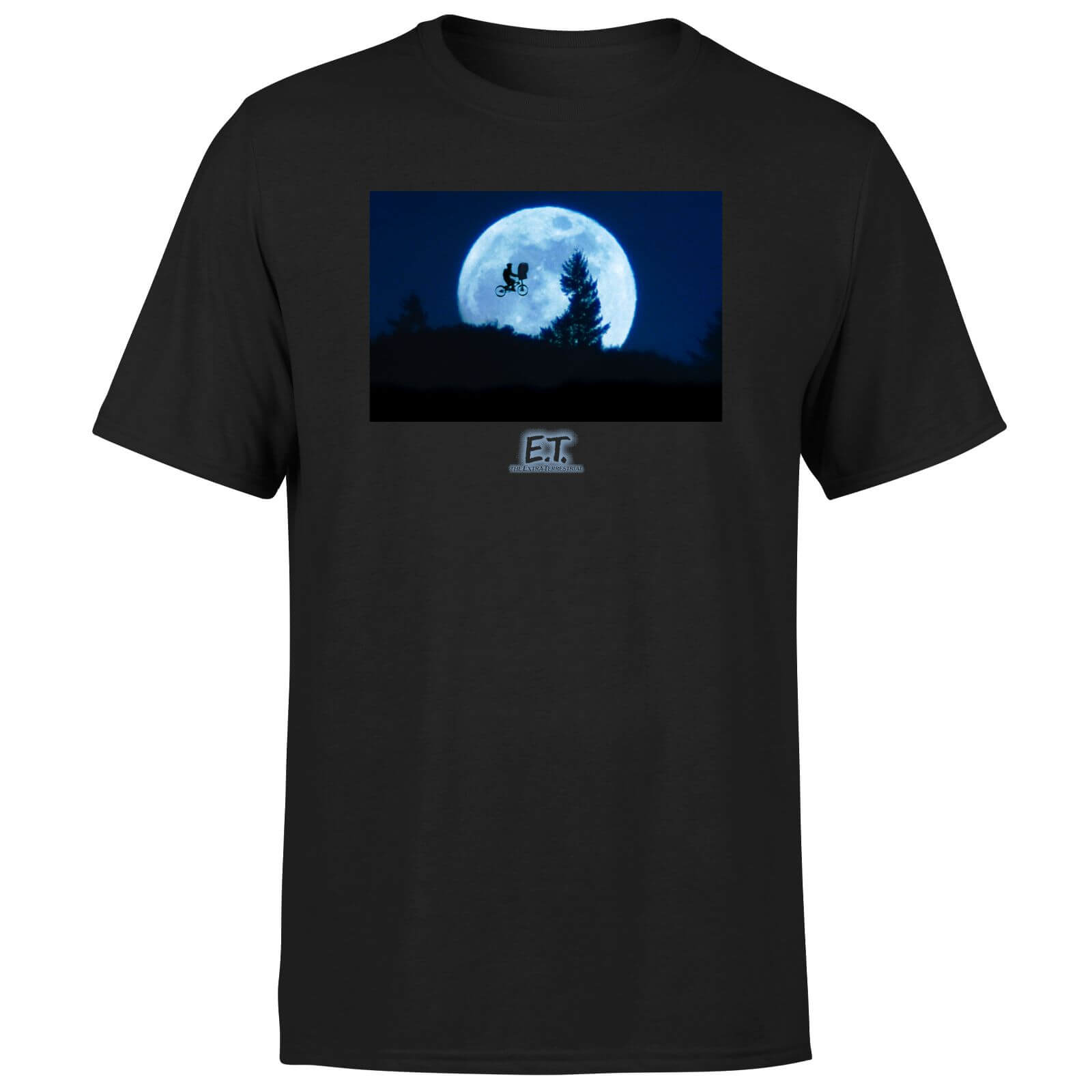 E.T. the Extra-Terrestrial Moon Cycle Unisex T-Shirt - Black - S - Nero
