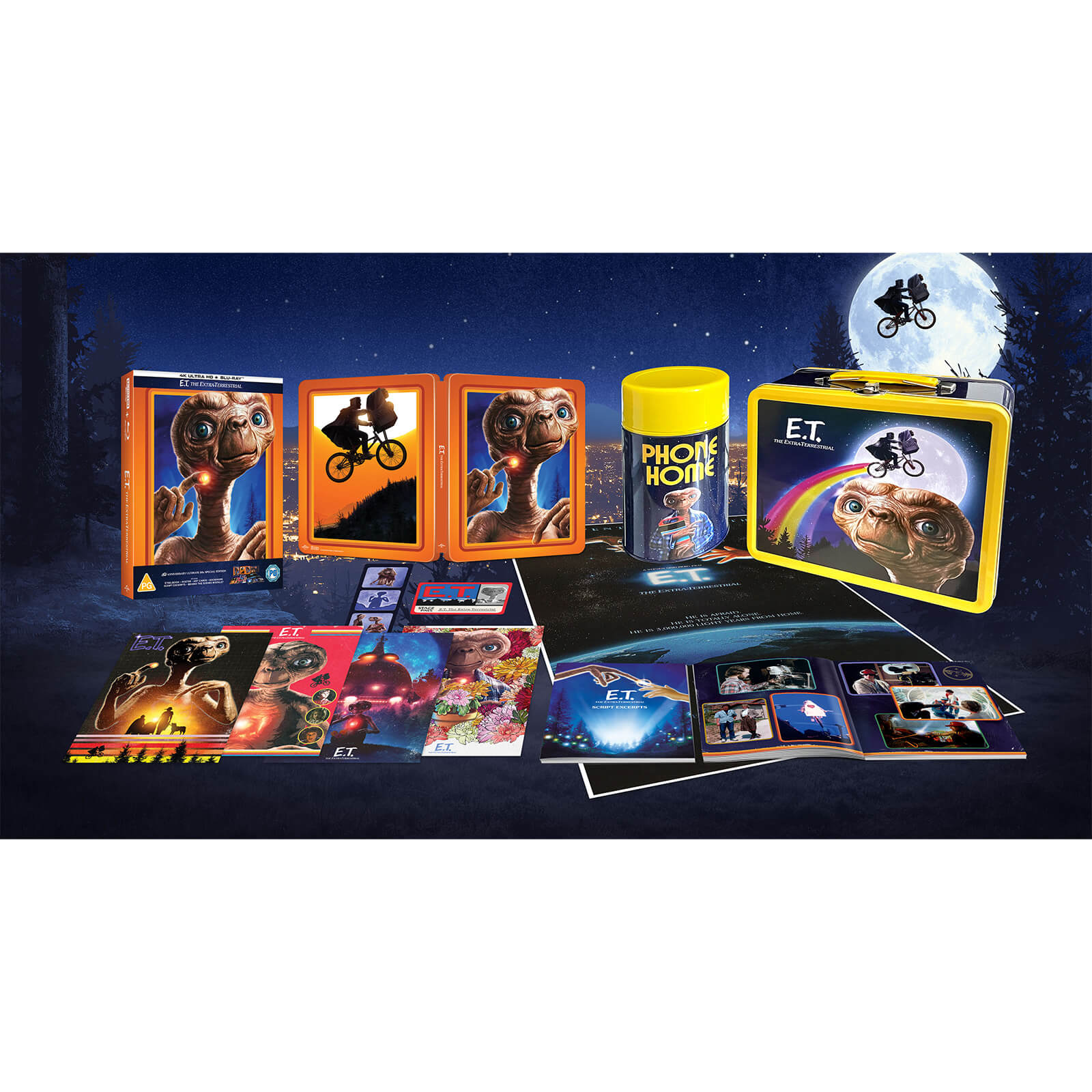 E.T. The Extra-Terrestrial 40th Anniversary Ultimate 80s Special Edition Zavvi Exclusive 4K Ultra HD Steelbook Set (includes Blu-ray)