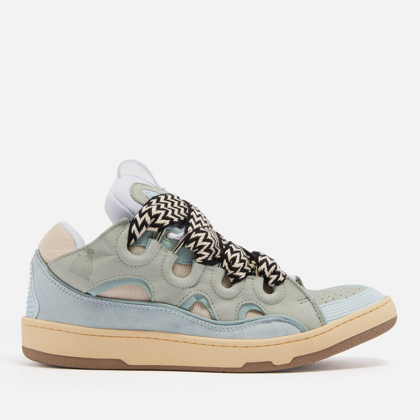 Lanvin Men's Curb Leather, Suede and Mesh Trainers - UK 8