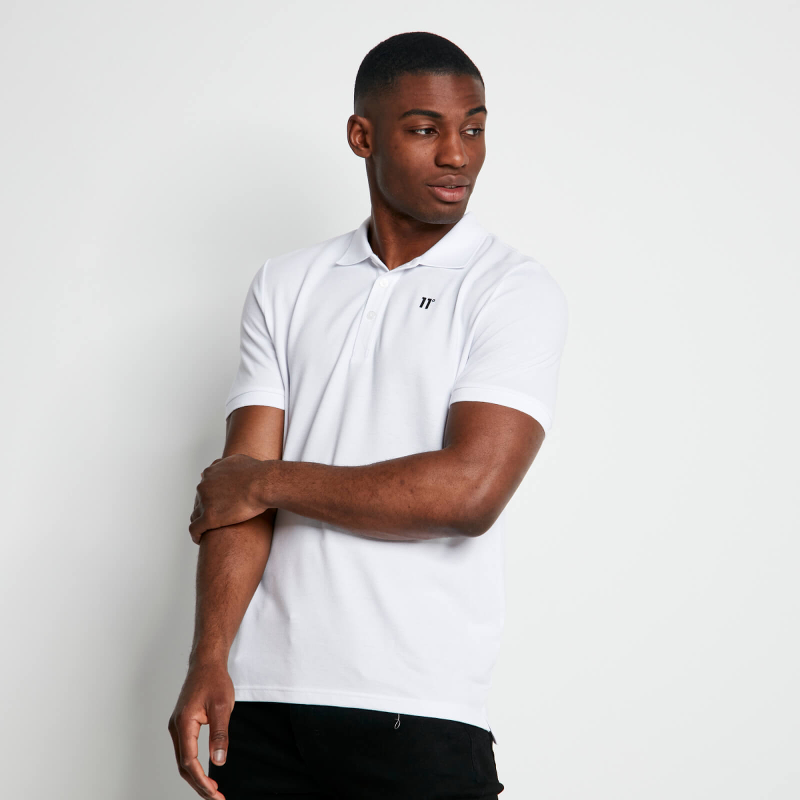 core polo shirt – white - l