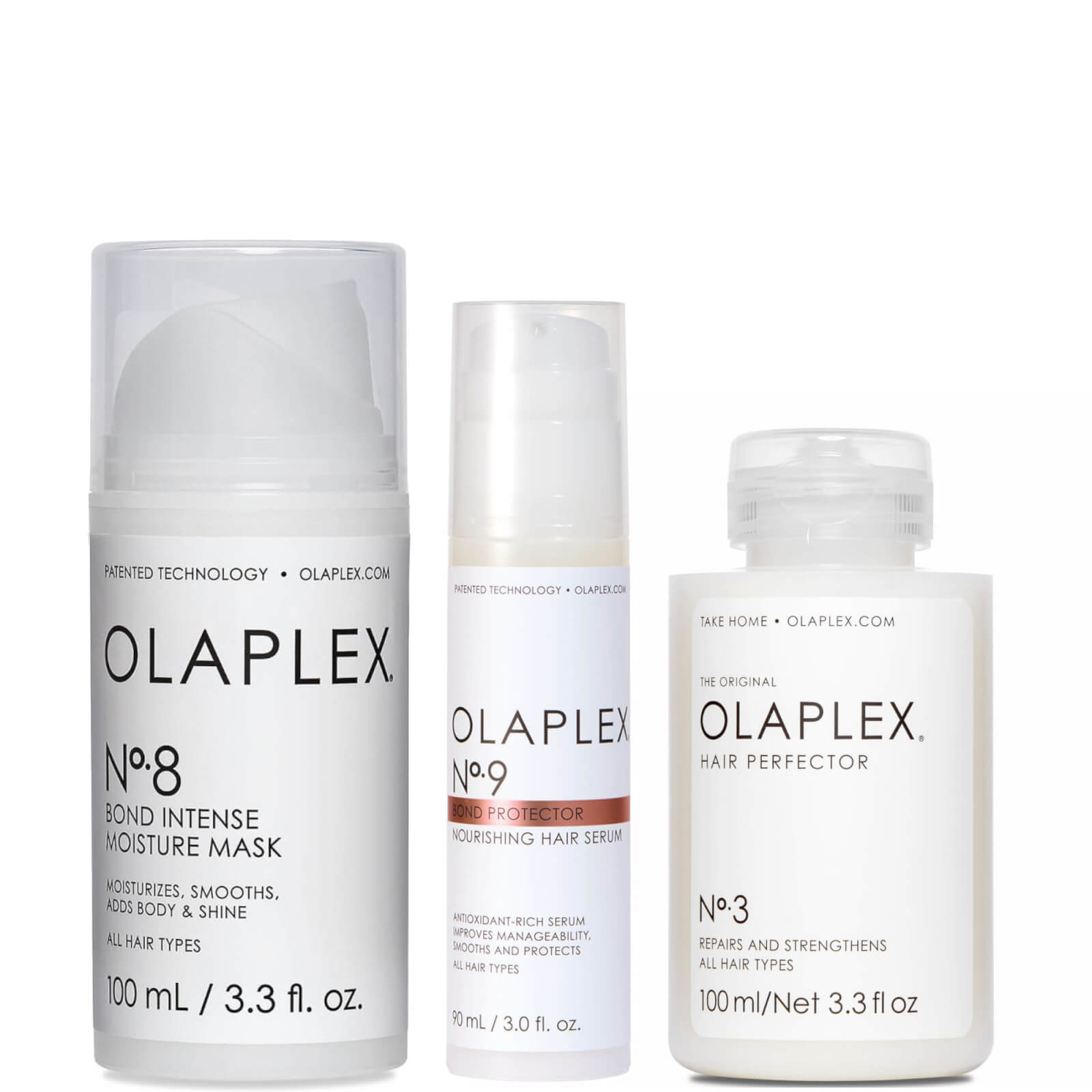 

Olaplex Singles Day Bundle - No.3, No.8, No.9