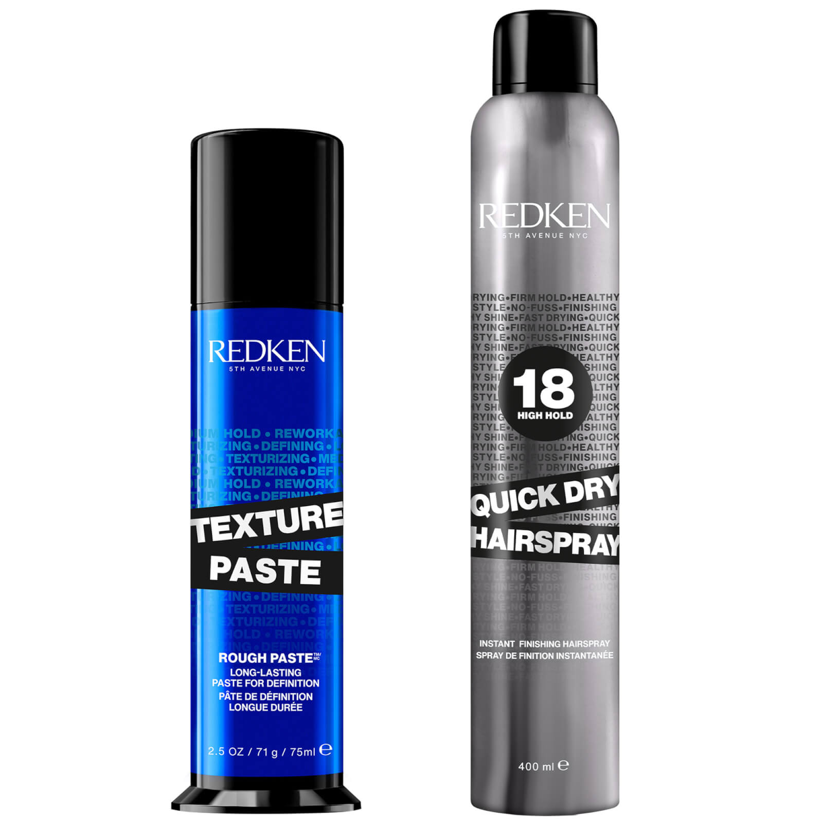 Redken Styling Texture Paste and Quick Dry Hair Spray Bundle