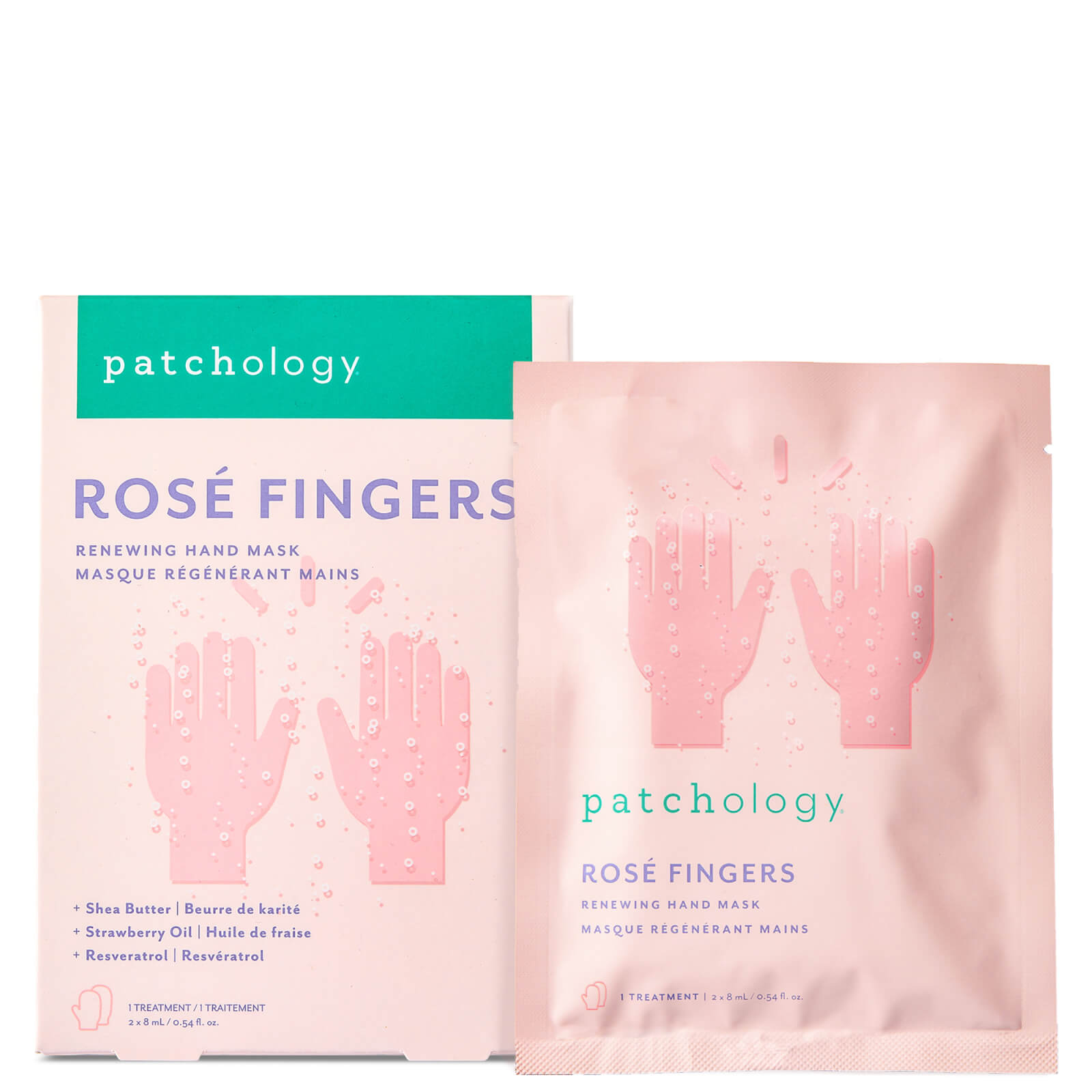 Photos - Facial Mask Patchology Rosé Fingers - Renewing Hand Mask 54g