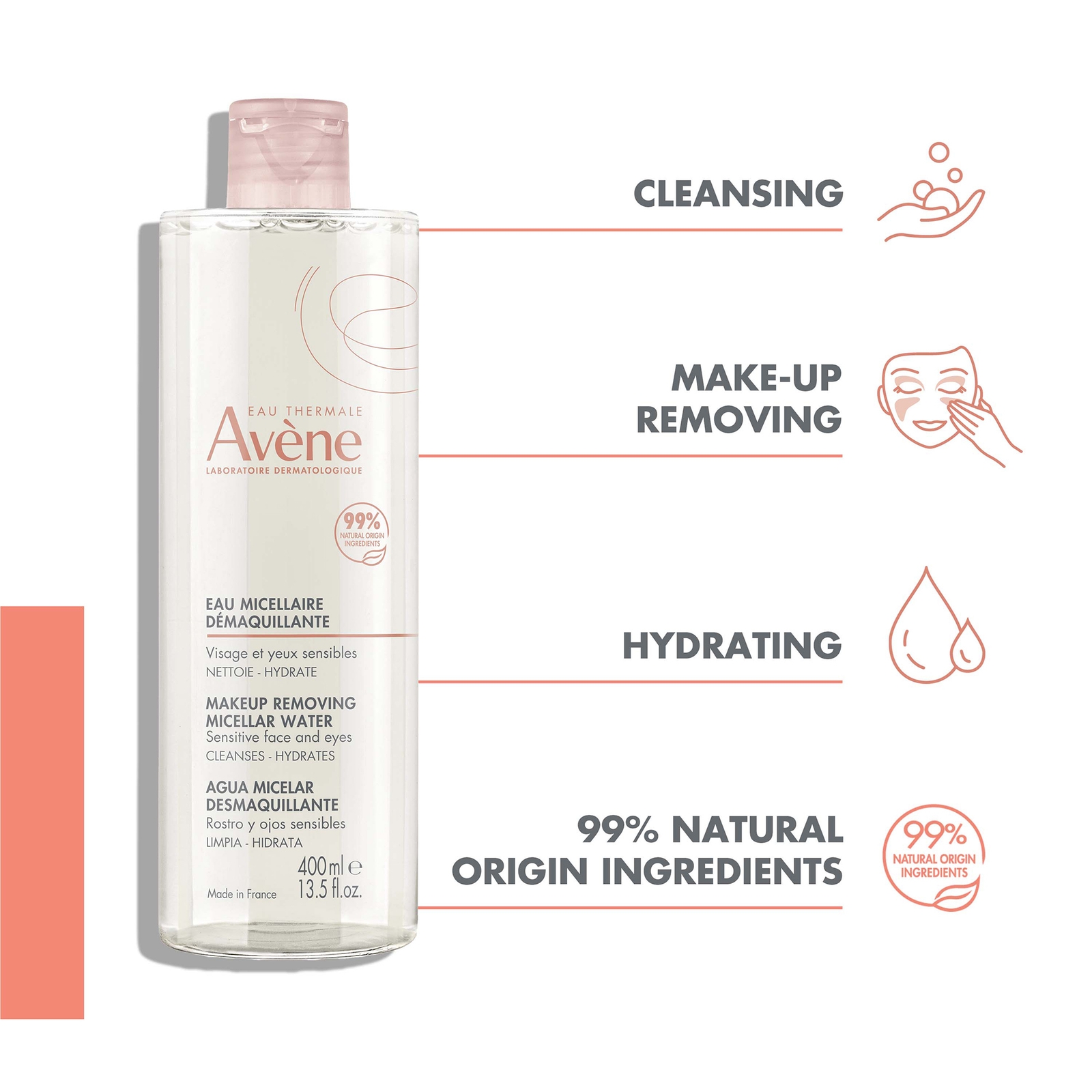 Thumbnail - Avène Make-Up Removing Micellar Water 400ml