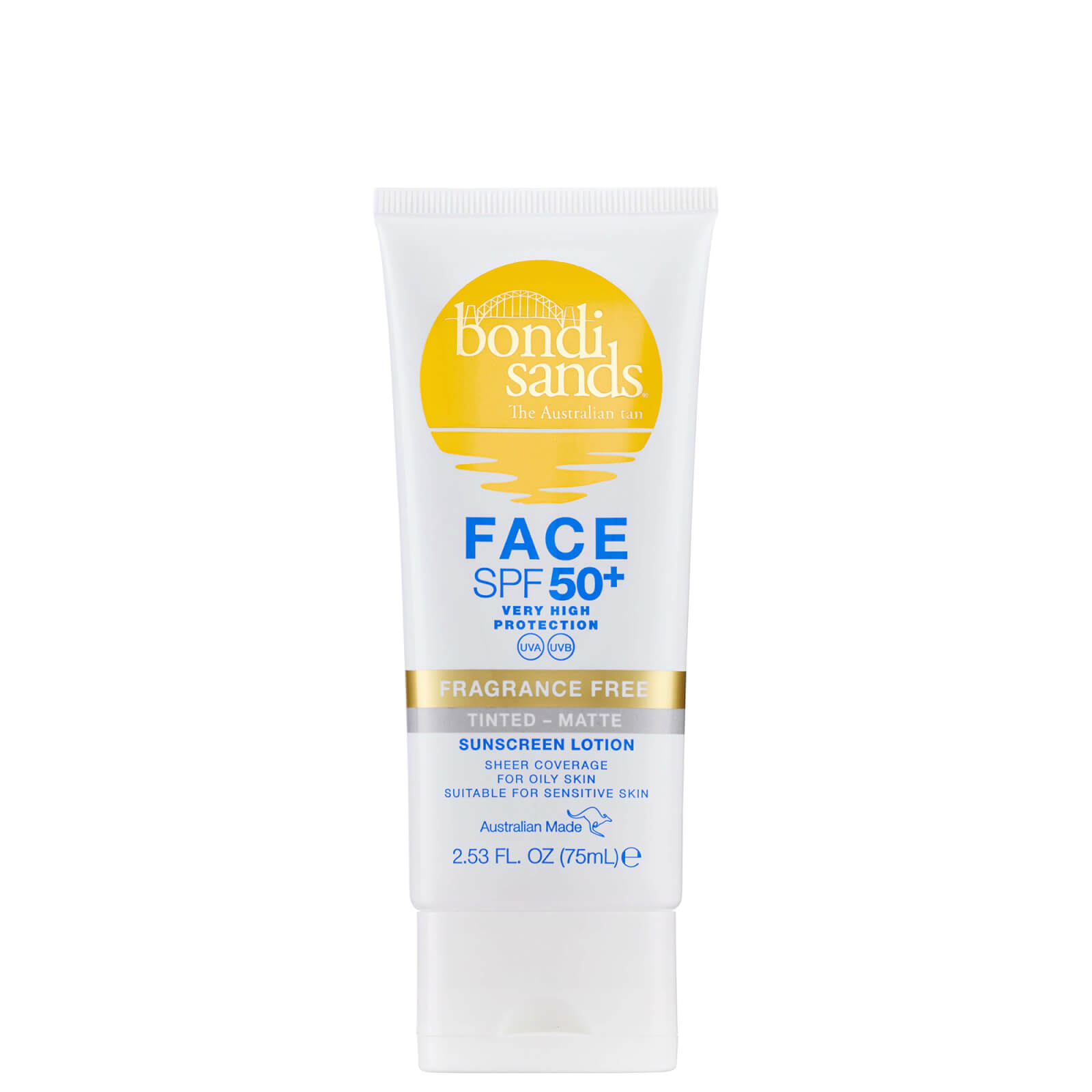 Bondi Sands Spf 50+ Fragrance Free 4 Star Matte Tinted Face Lotion 75ml