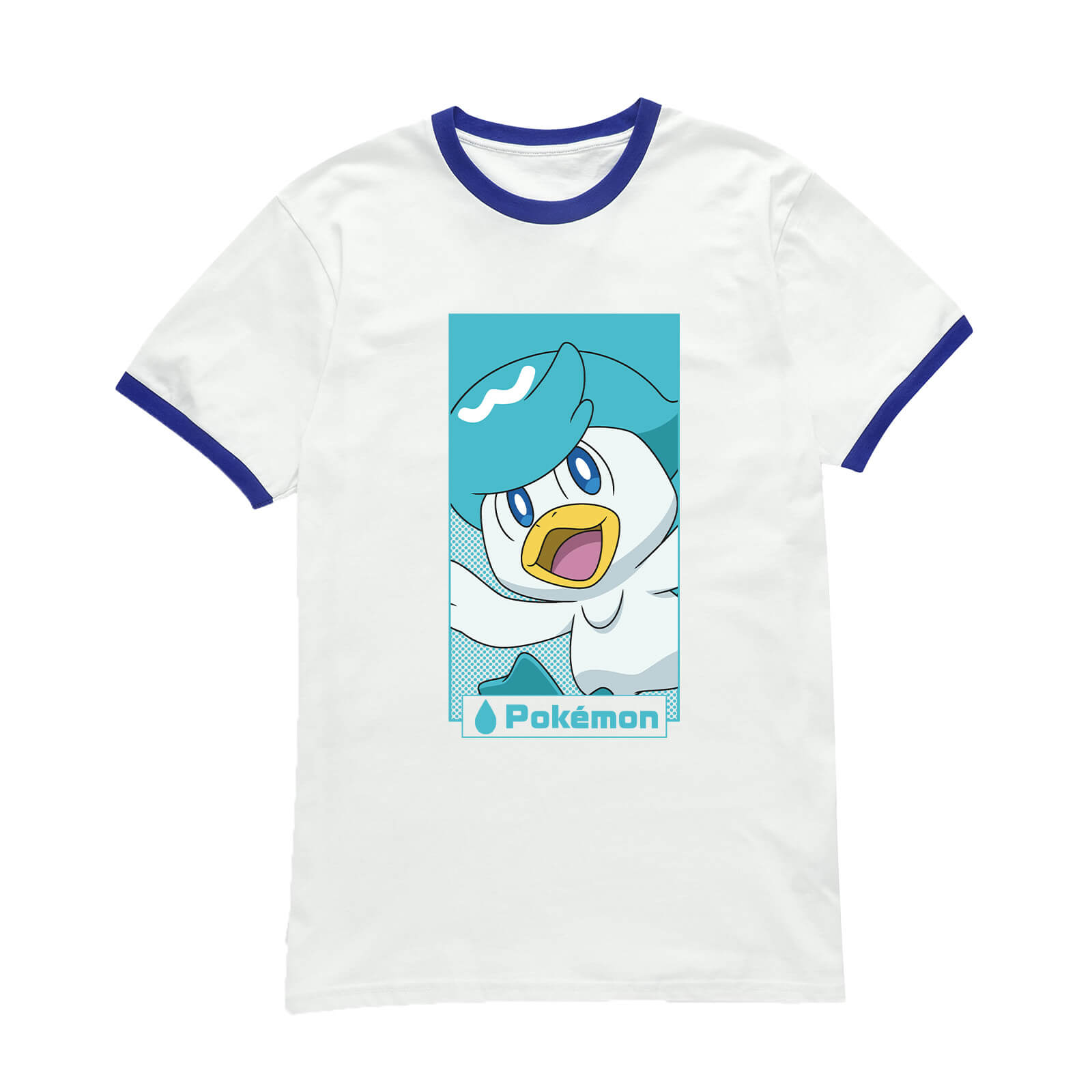 Pokémon Quaxly Unisex Ringer T-Shirt - White/Navy - XXL - White/Navy