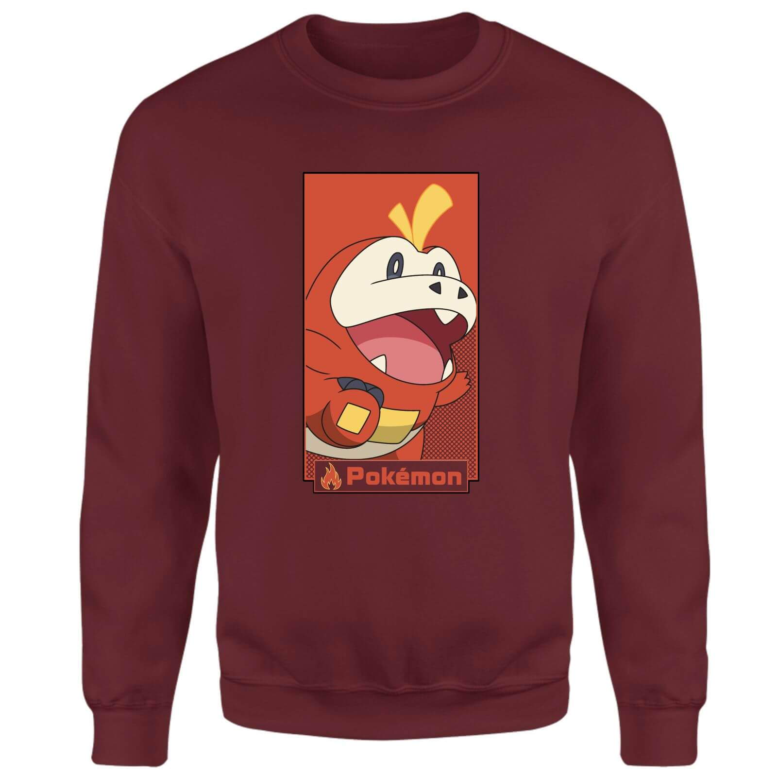 Pokémon Fuecoco Sweatshirt - Burgundy - L - Burgundy