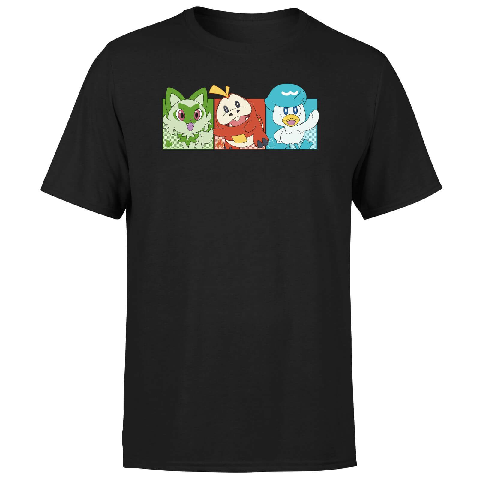 

Pokémon 1st Starters Panels Unisex T-Shirt - Black - XXL - Nero