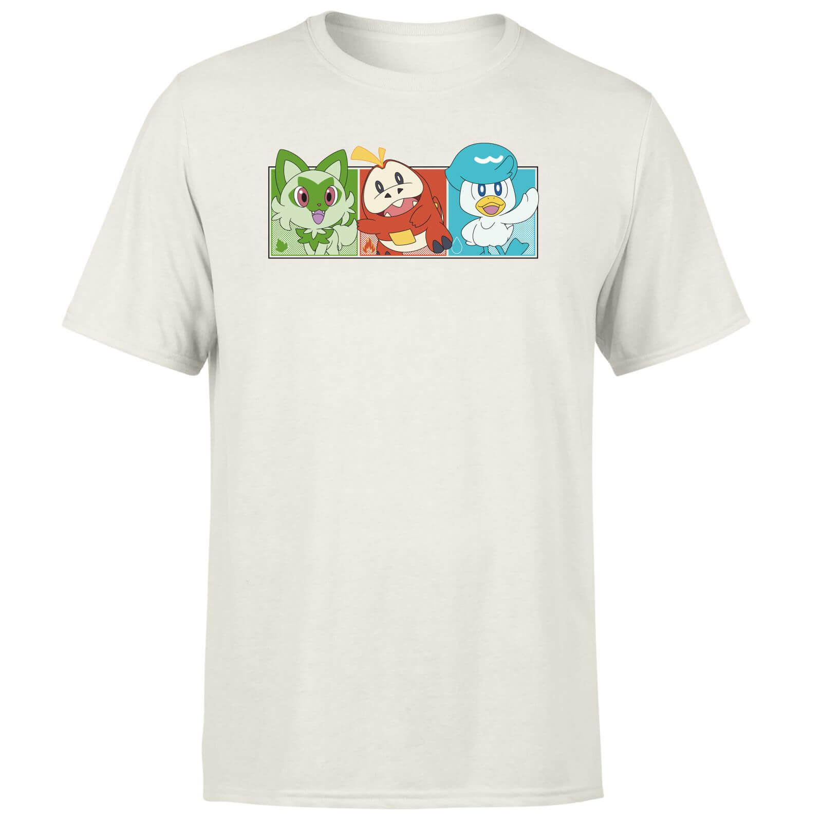 

Pokémon 1st Starters Panels Unisex T-Shirt - Cream - XXL - Cream