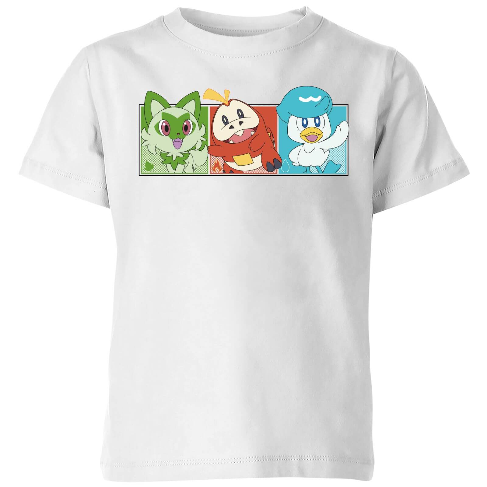 Pokémon 1st Starters Panels Kids' T-Shirt - White - 3-4 Years - White
