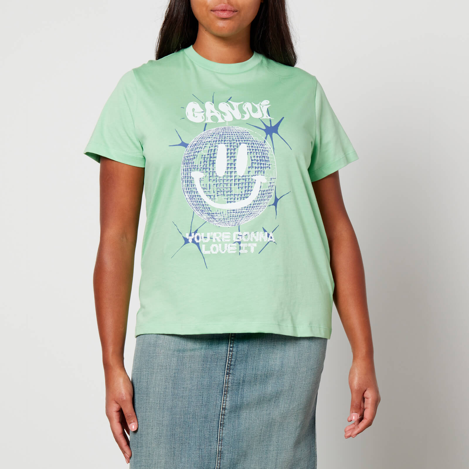 Ganni Light Jersey Smiley Relaxed T-Shirt - XL product