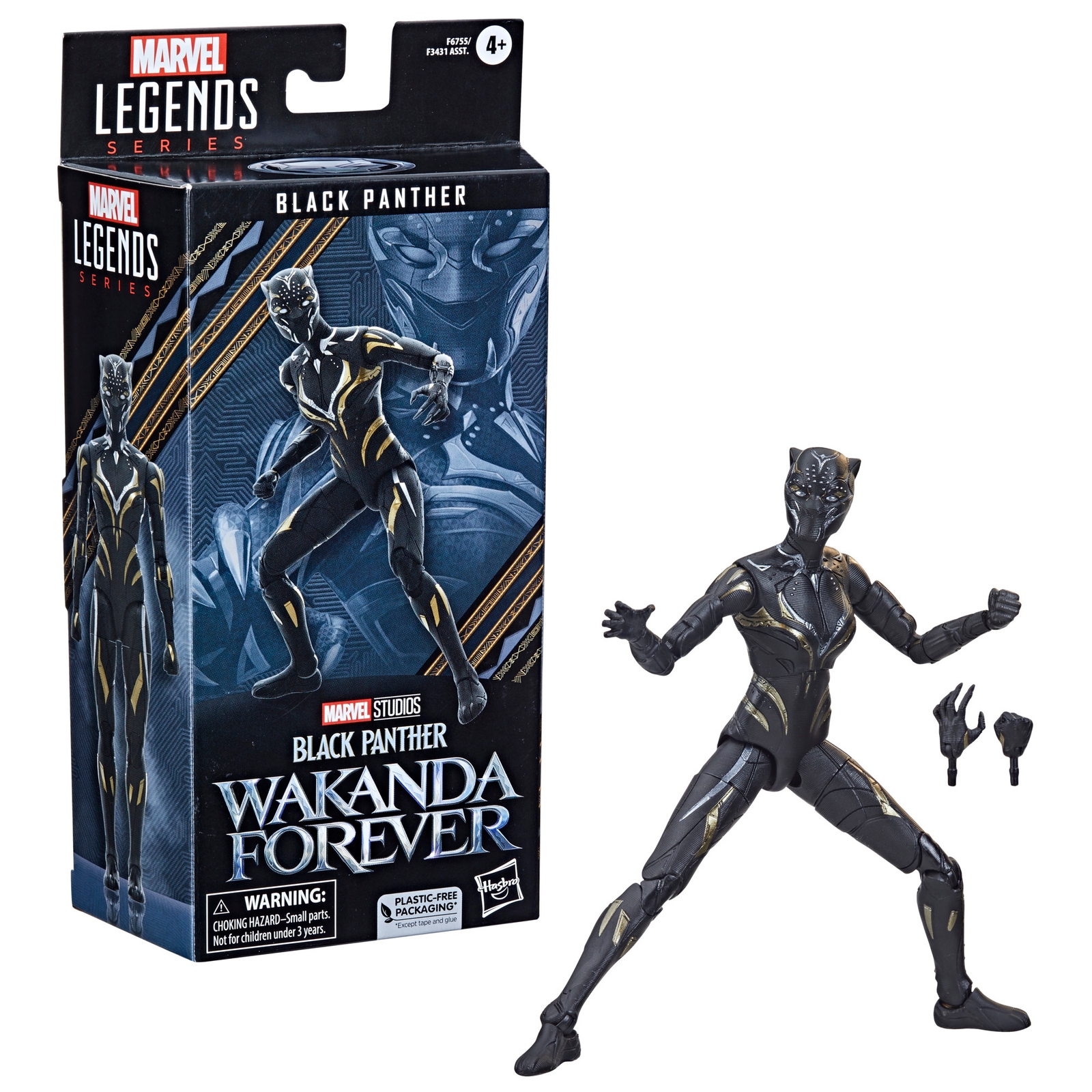 Marvel Legends Series Black Panther Wakanda Forever Black Panther 6-inch Action Figure Toy, 2 Accessories