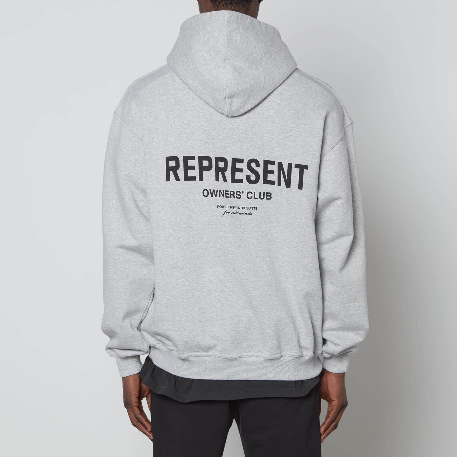 Represent Grey Men's Owner's Club Cotton-Jersey Hoodie - Medium