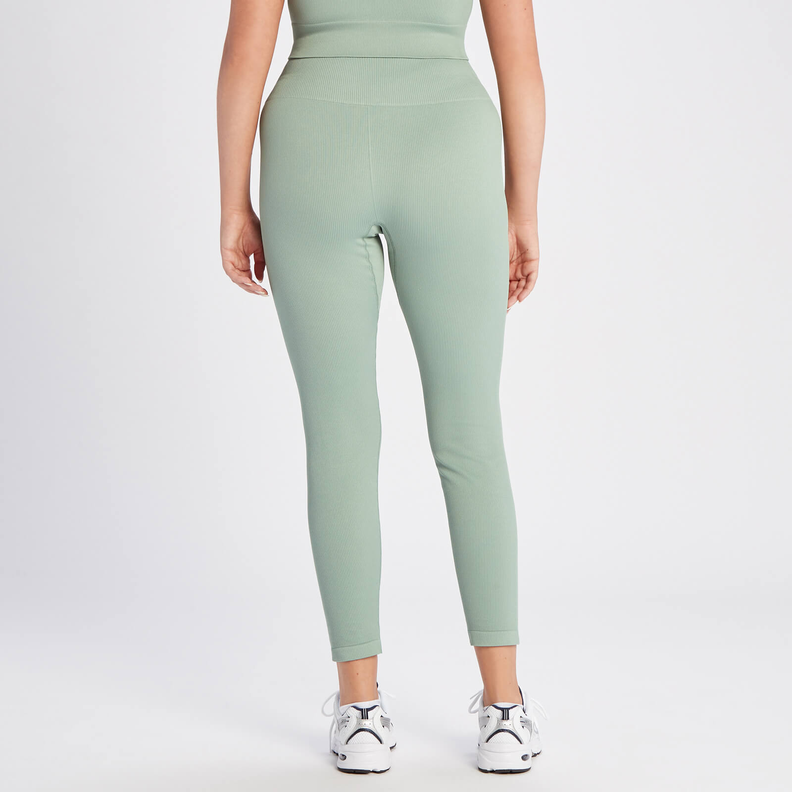 5059883241340 - Damen Tempo Rib Nahtlose Leggings – Salbeigrün - S 5059883241340 - Damen Tempo Rib Nahtlose Leggings – Salbeigrün - S