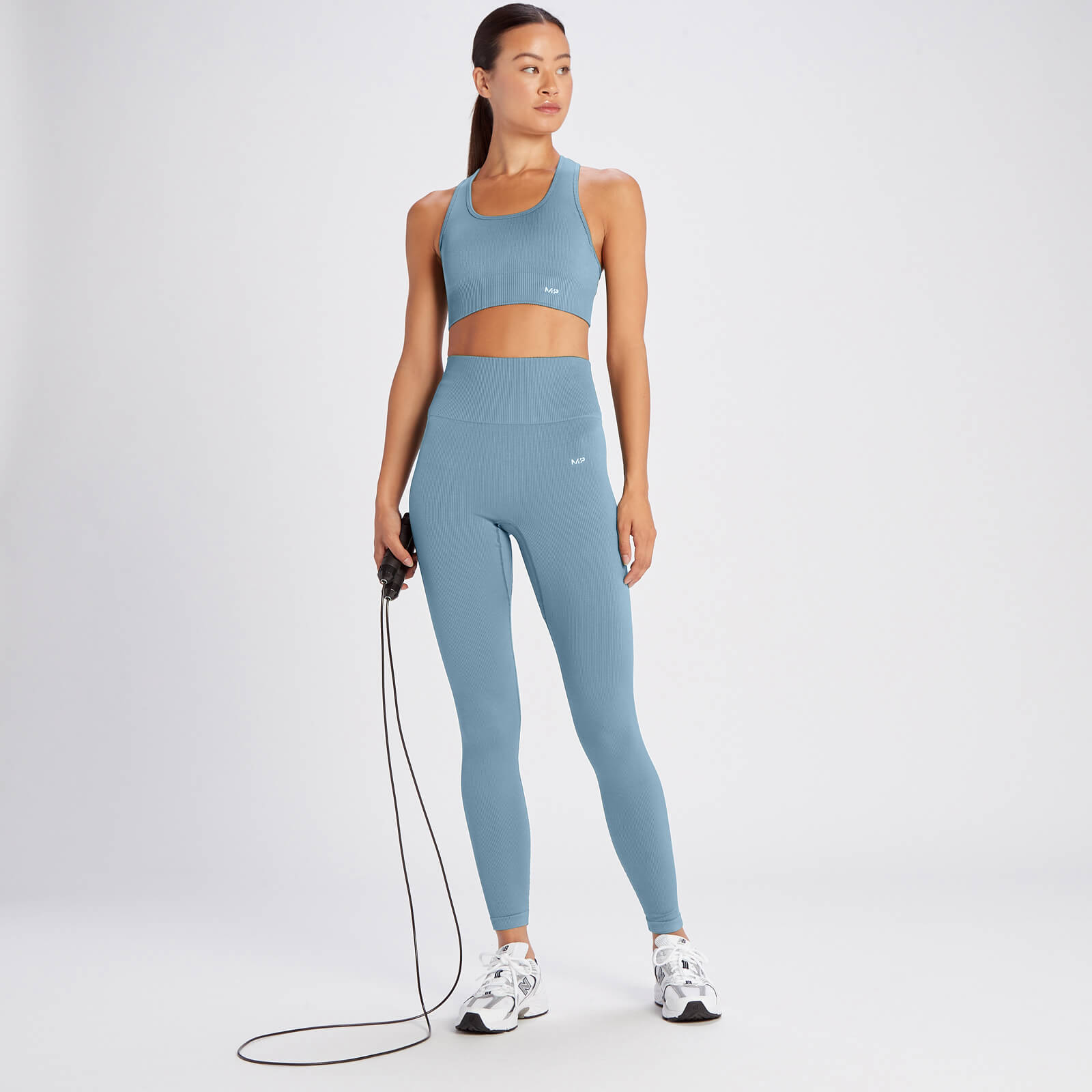 5059883241449 - Damen Tempo Rib Nahtlose Leggings – Graphitblau - XL 5059883241449 - Damen Tempo Rib Nahtlose Leggings – Graphitblau - XL