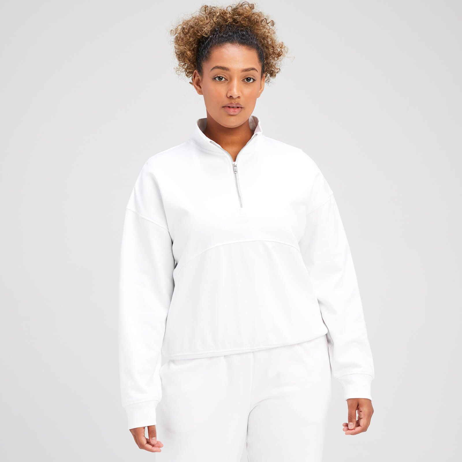 MP Damen Rest Day Sweatshirt mit 1/4-Reißverschluss – Weiß - XL