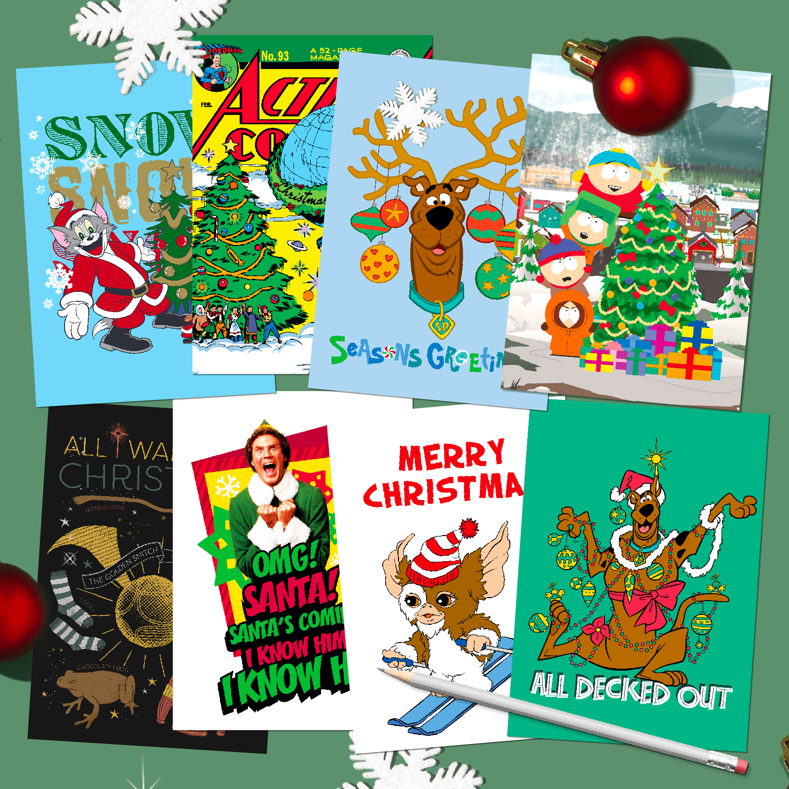 

Mixed Christmas Greeting Cards 8-Pack Option 4