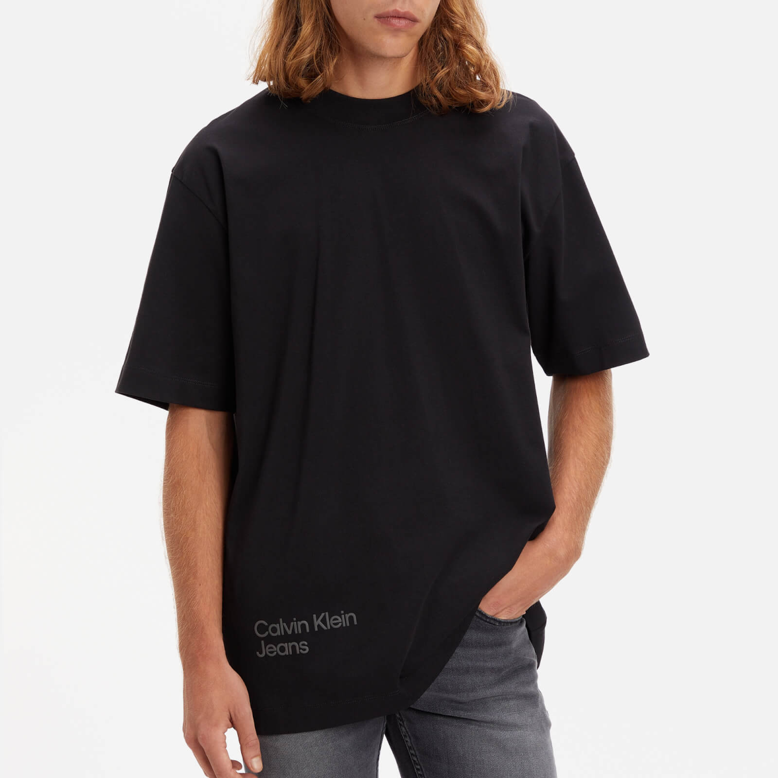 Calvin Klein Jeans Blurred Coloured Address Cotton T-Shirt