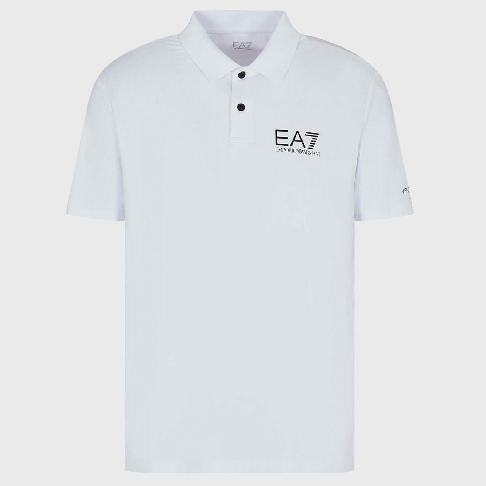 EA7 Logo-Print Pique Polo Shirt