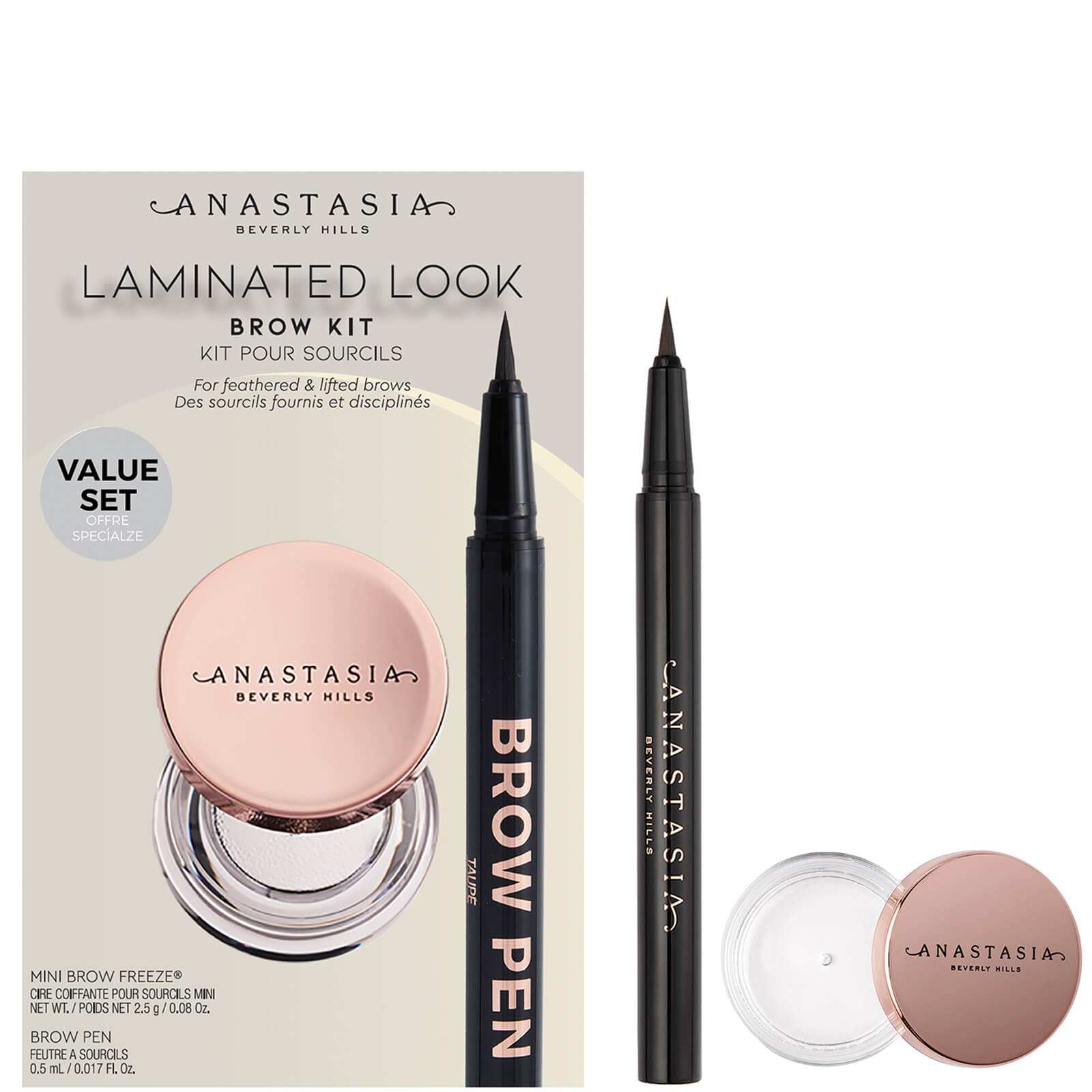 Image of Anastasia Beverly Hills Laminated Look Brow Kit (Various Shades) - Taupe