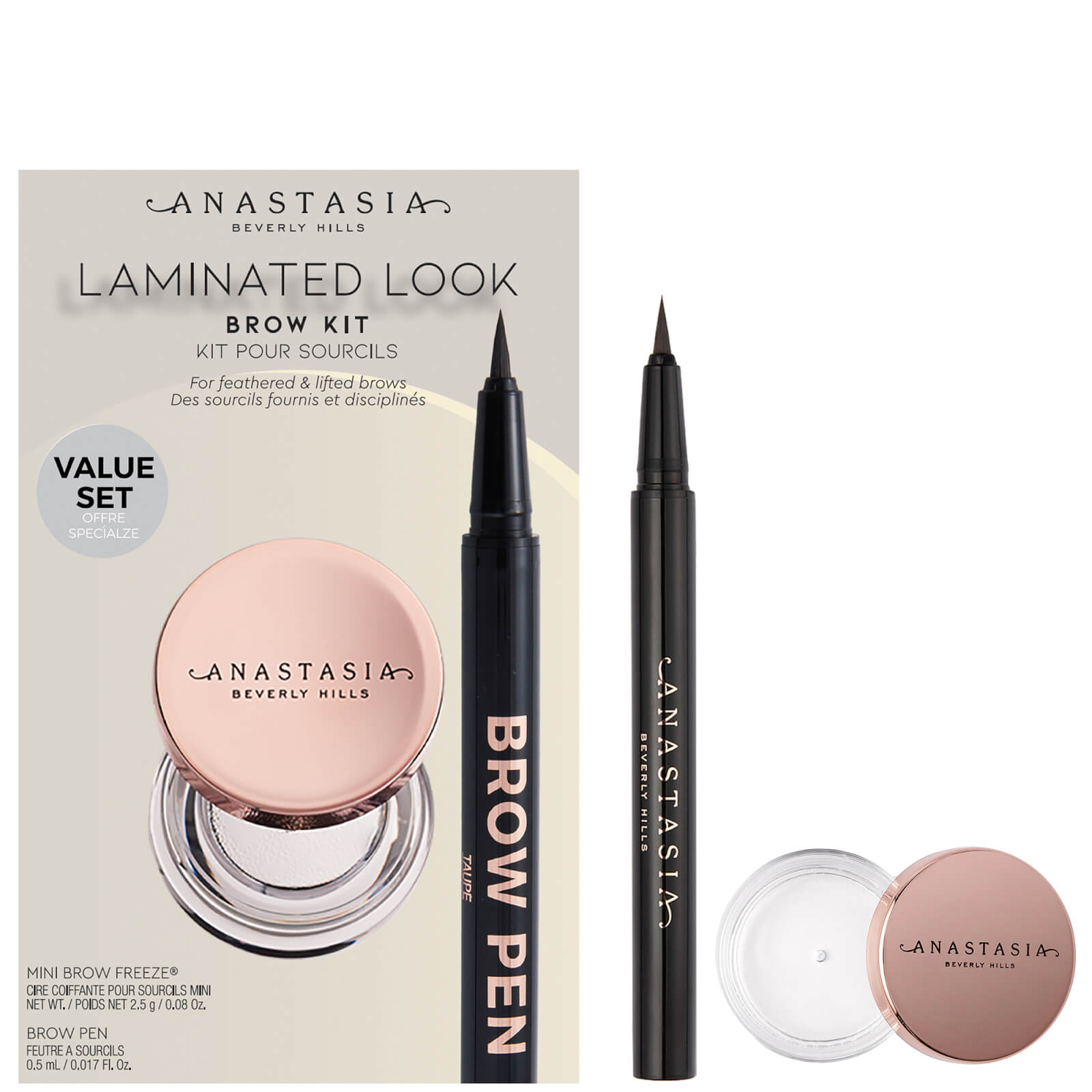 Anastasia Beverly Hills Laminated Look Brow Kit (Various Shades) - Ebony