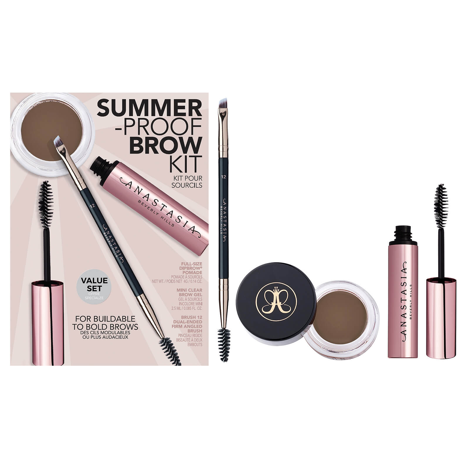 Image of Anastasia Beverly Hills Summer-Proof Brow Kit (Various Shades) - Soft Brown