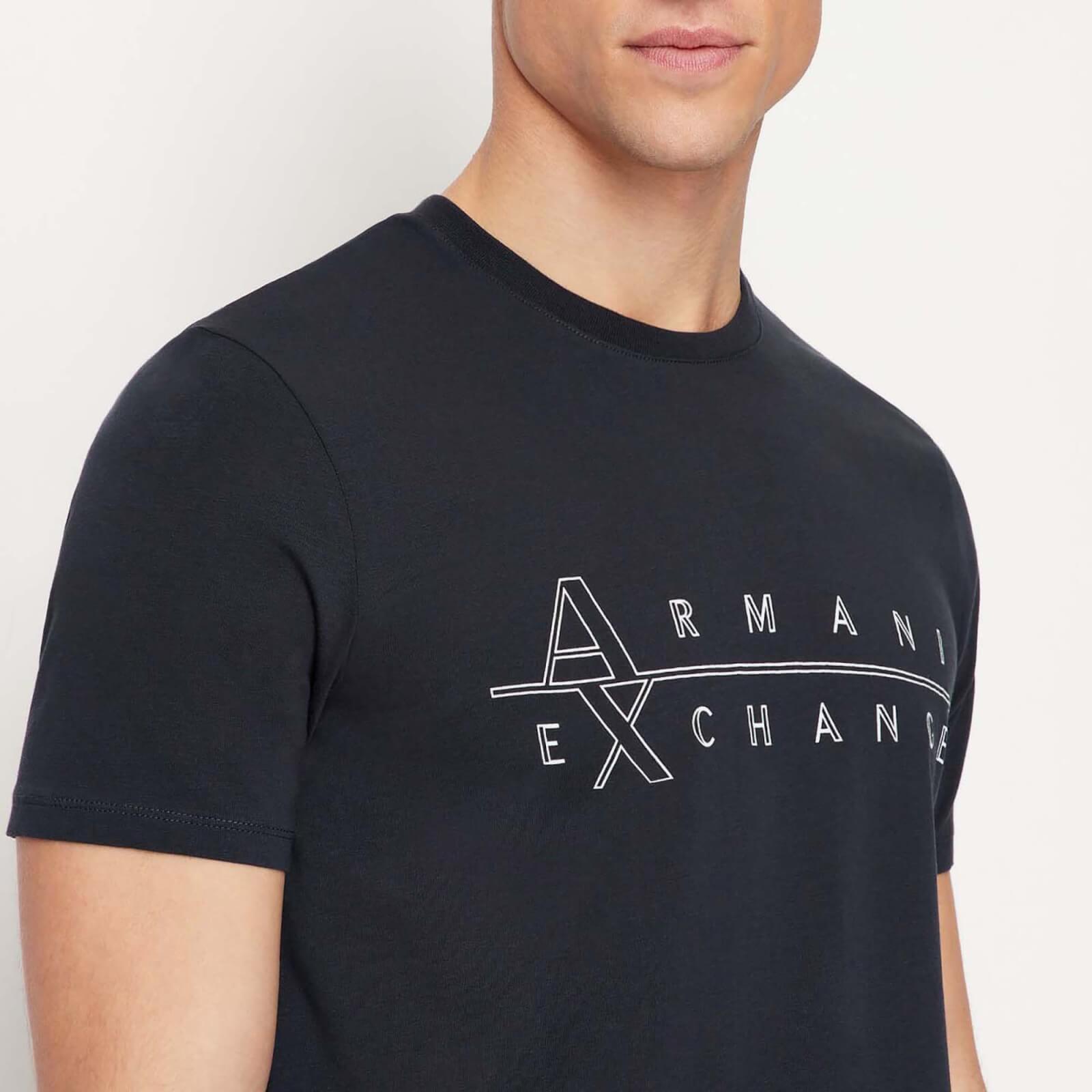 armani exchange stretch logo cotton-blend t-shirt - xl