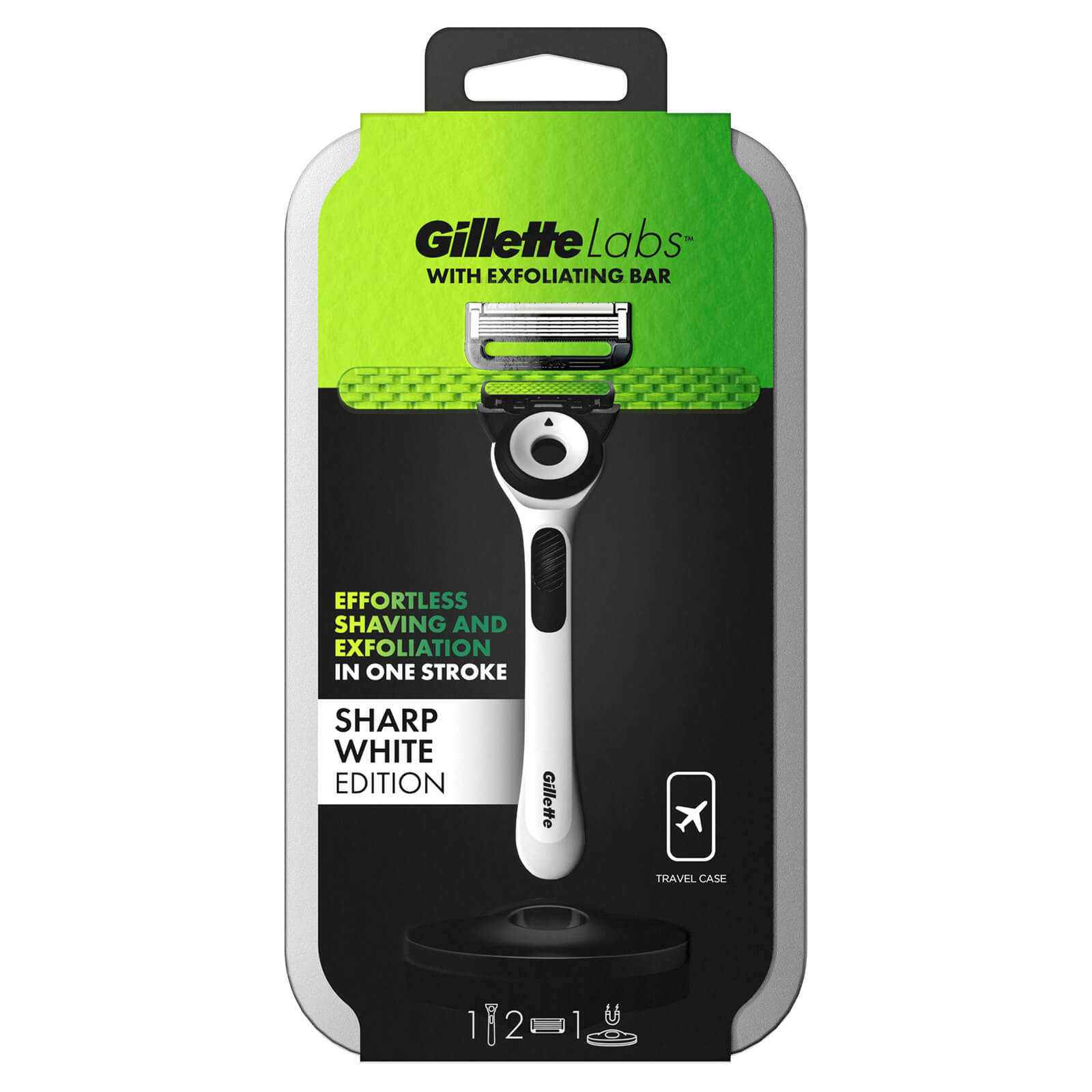 Gillette Labs Razor  Travel Case and 1 Blade Refill - Sharp White