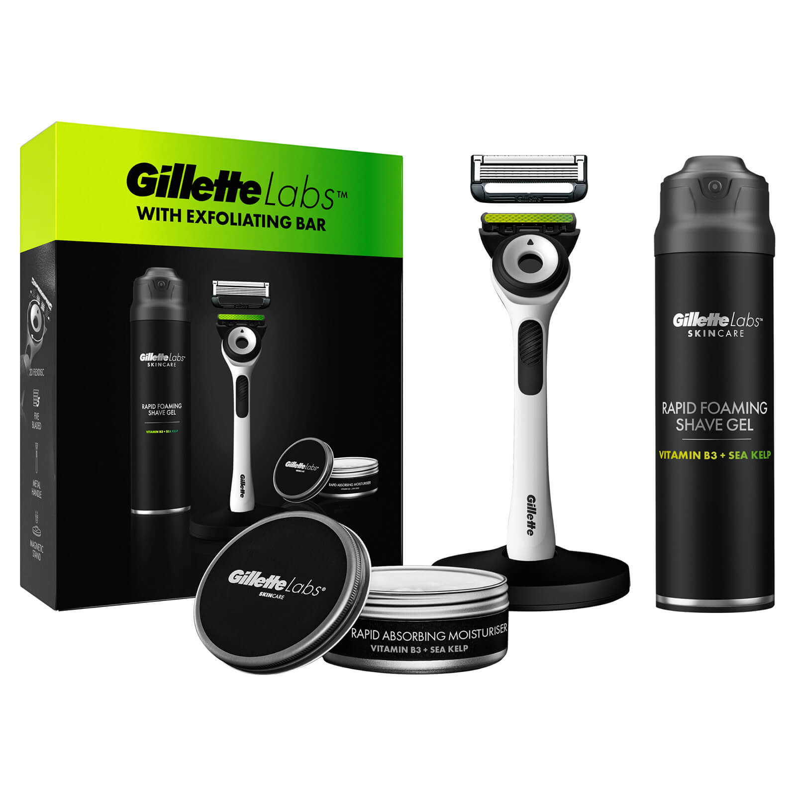 Gillette Labs Sharp White Razor  Shaving Gel  Moisturiser