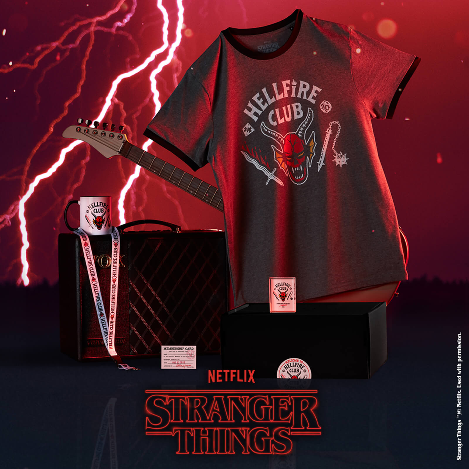 Stranger Things Hellfire Club Exclusive Membership Box - XL - Black