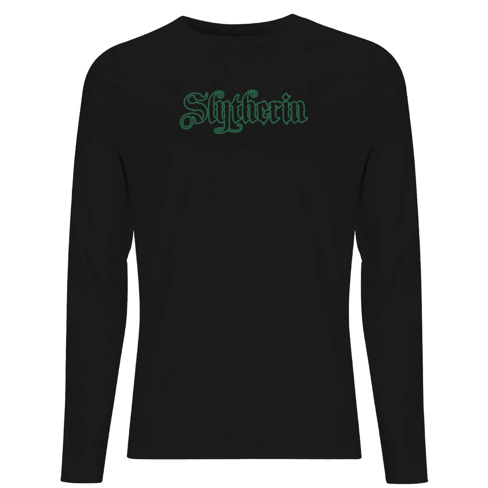 

Harry Potter Slytherin Script Unisex Long Sleeve T-Shirt - Black - S - Nero