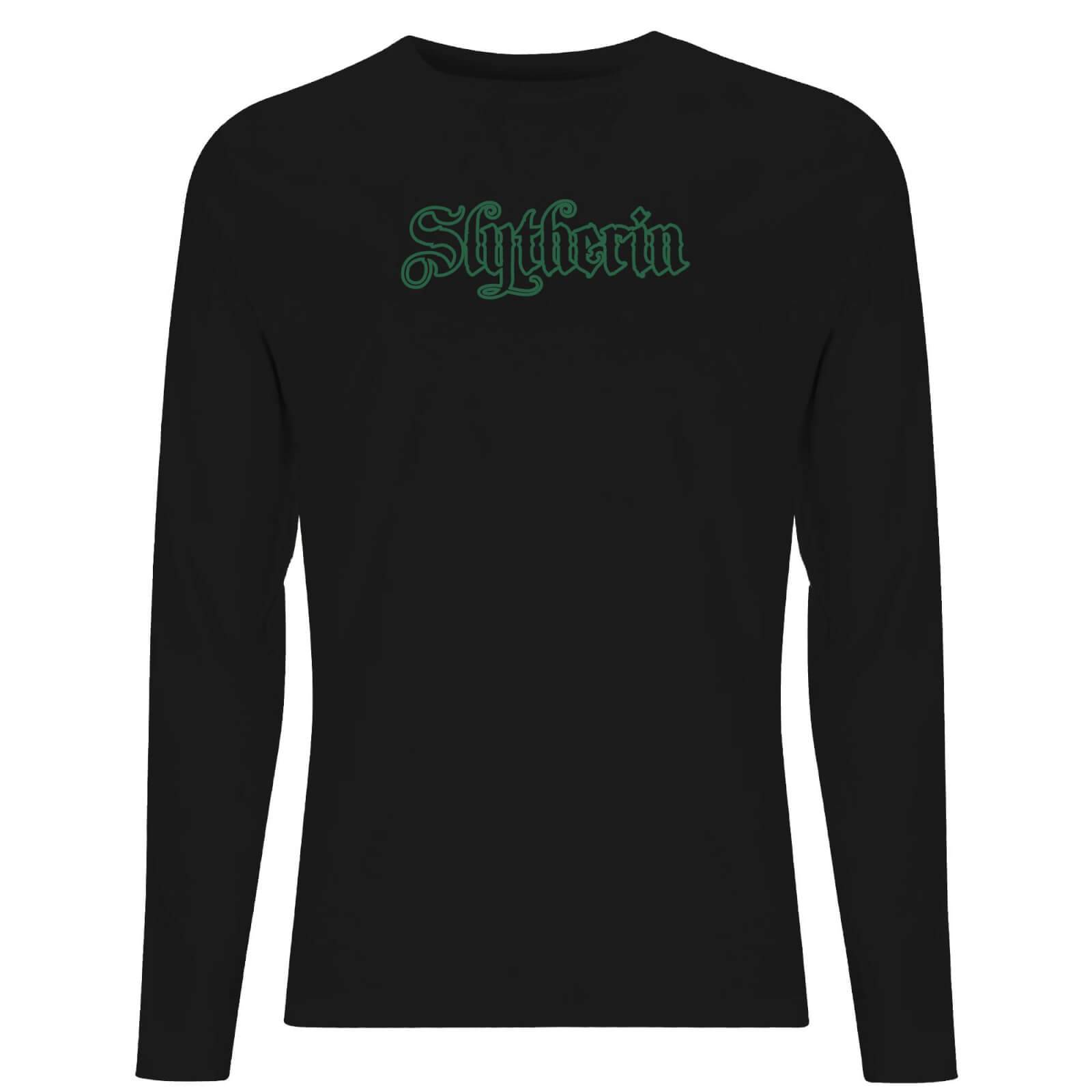 

Harry Potter Slytherin Script Unisex Long Sleeve T-Shirt - Black - S - Nero
