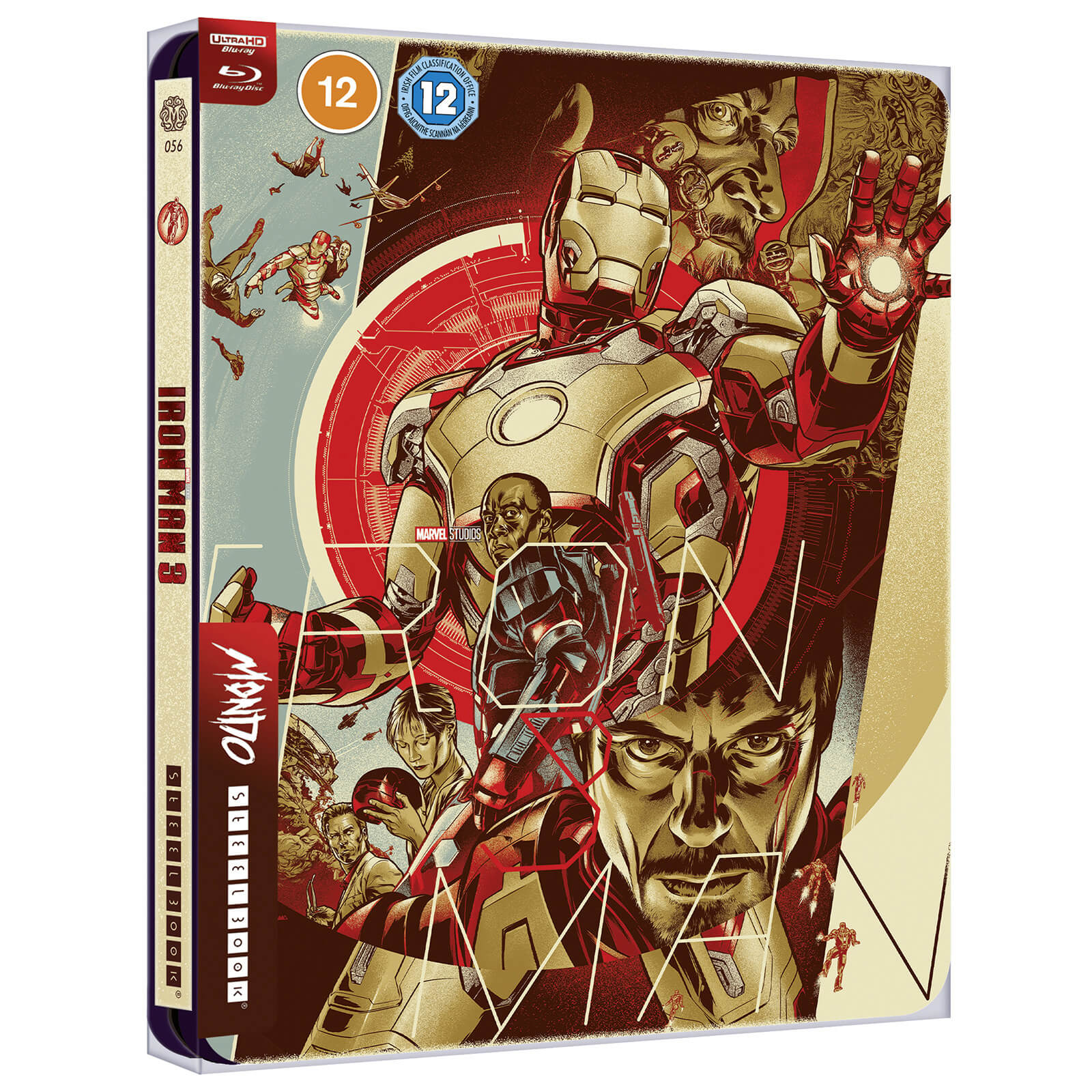 Marvel Studios Iron Man 3 – Mondo #56 Zavvi Exclusive 4K Ultra HD Steelbook (includes Blu-ray)