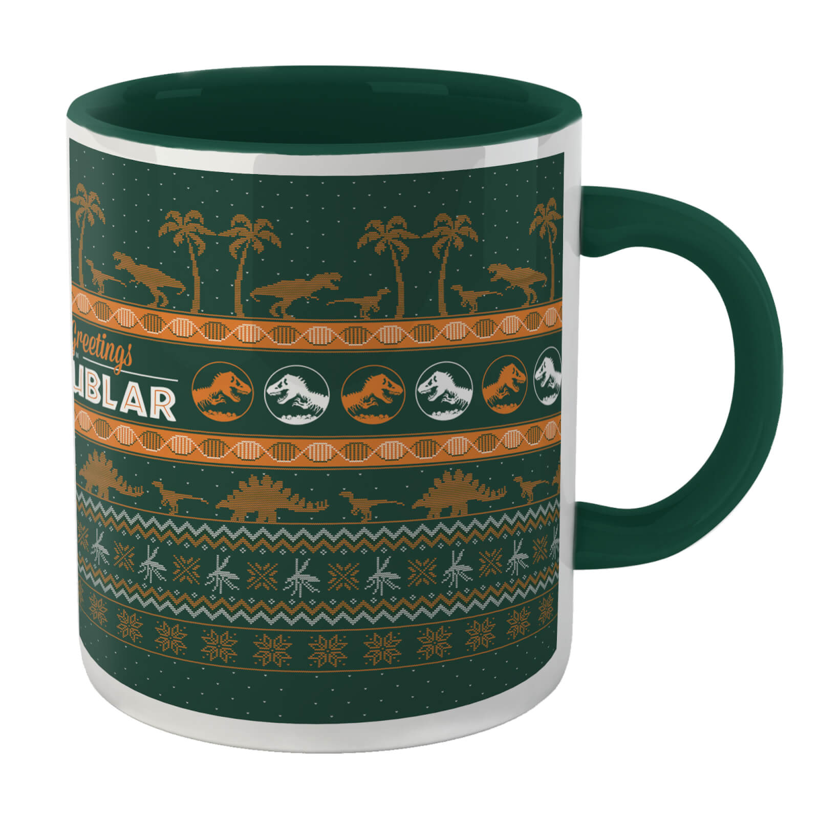 

Seasons Greetings From Isla Nublar Mug - Green