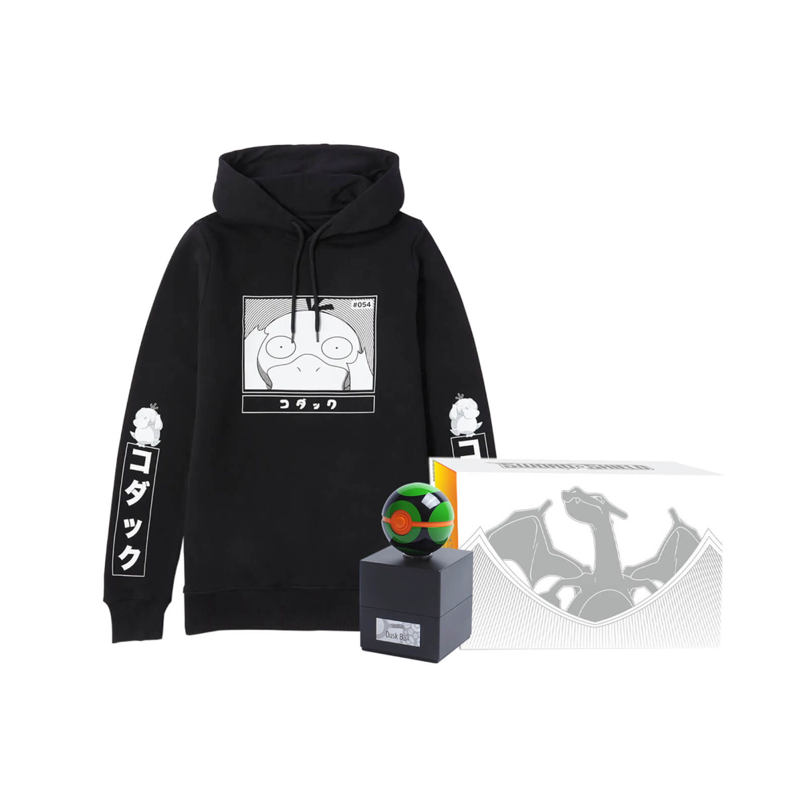 

Pokémon Ultra Premium Bundle TCG, Felpa Psyduck e Dusk Ball - XL - Nero
