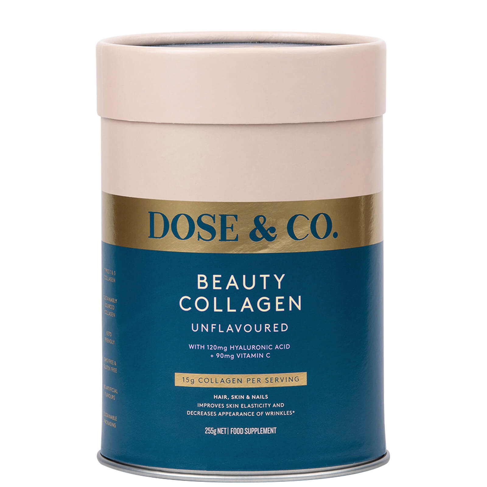 Dose & Co Beauty Collagen with Hyaluronic Acid and Vitamin C Powder 255g