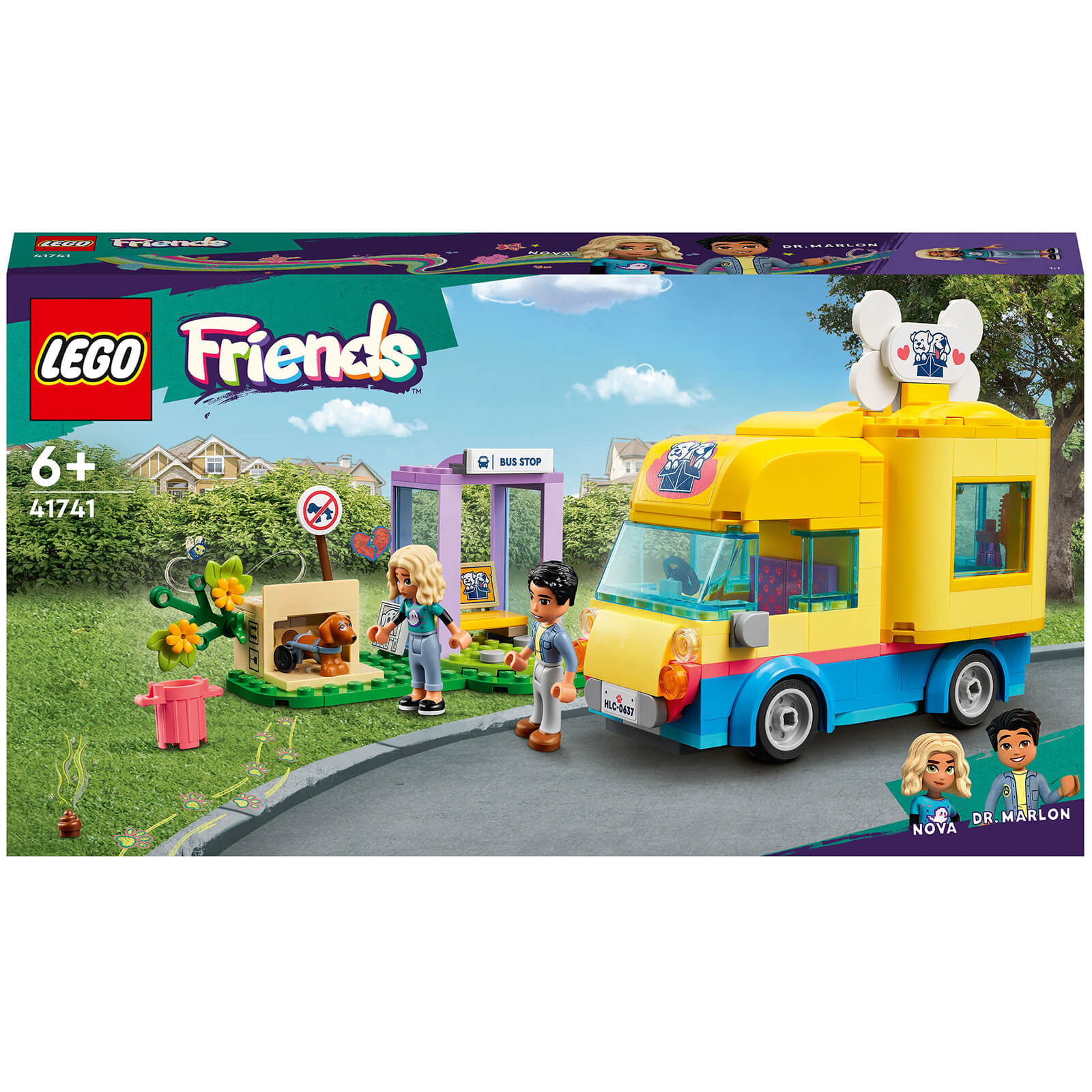 Image of LEGO Friends: Dog Rescue Van Pet Puppy Animal Playset (41741)