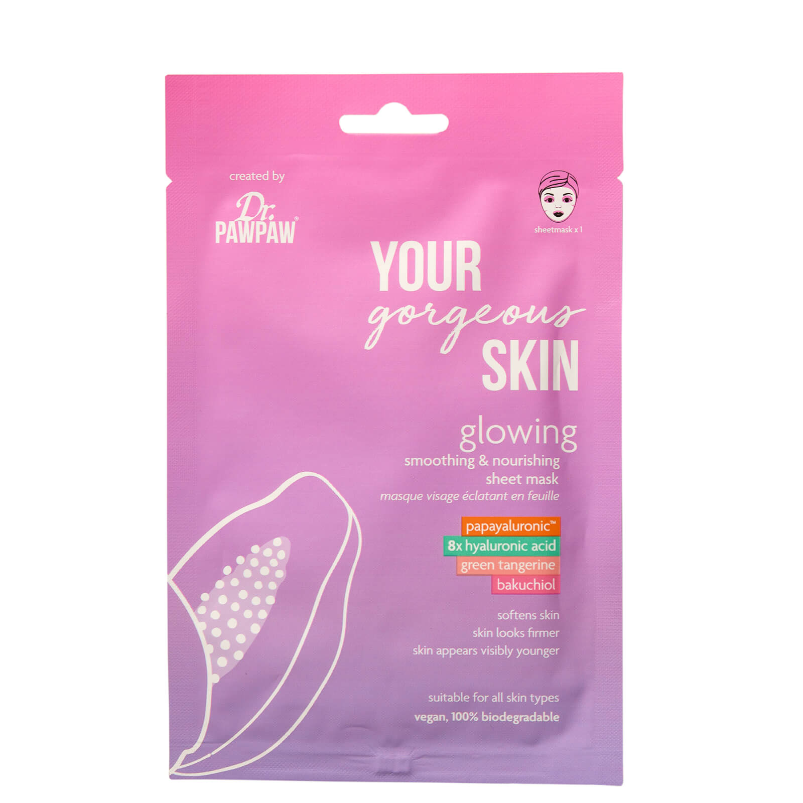 

Dr. PAWPAW Your Gorgeous Skin Glowing Smoothing and Nourishing Sheet Mask