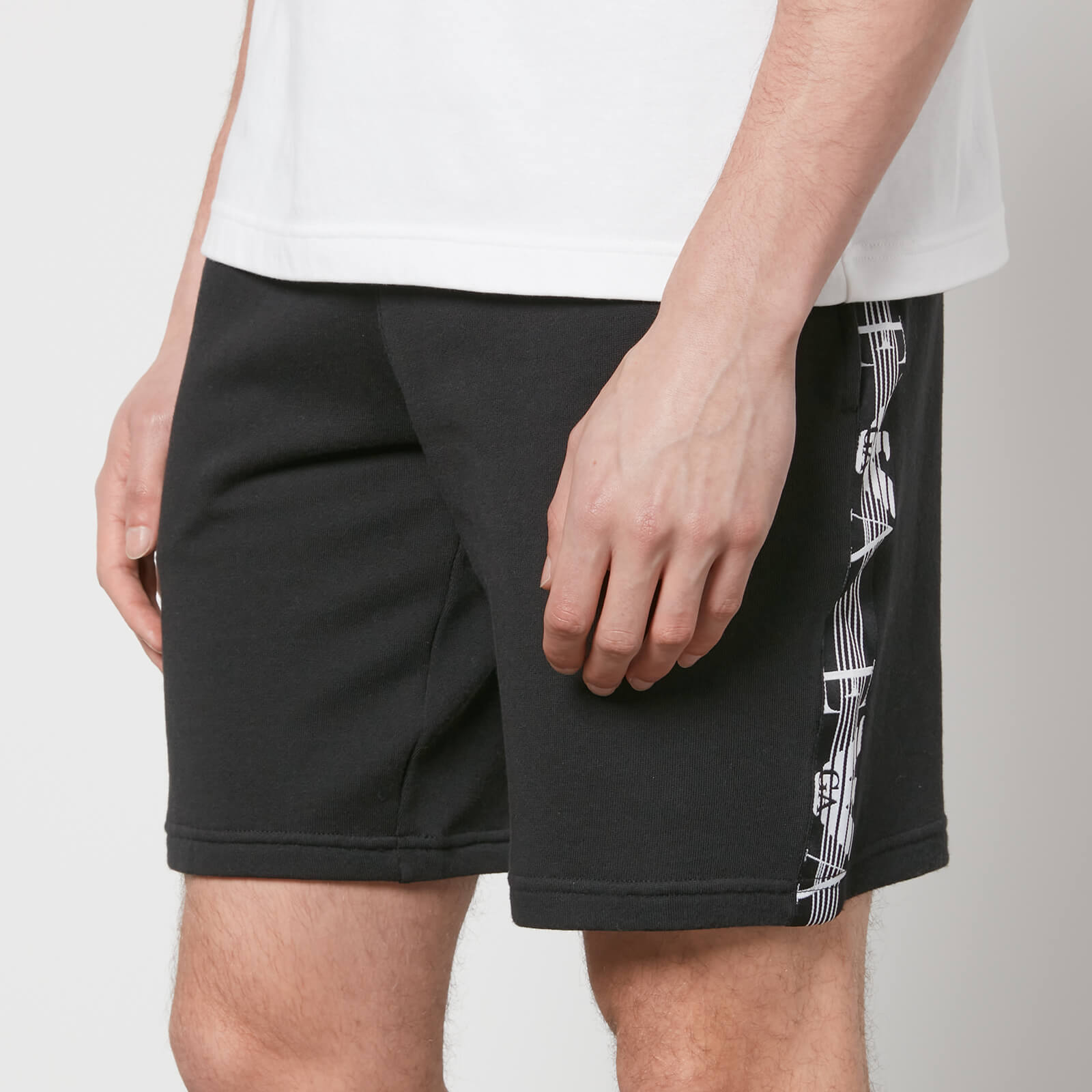 emporio armani iconic cotton-blend jersey shorts - l