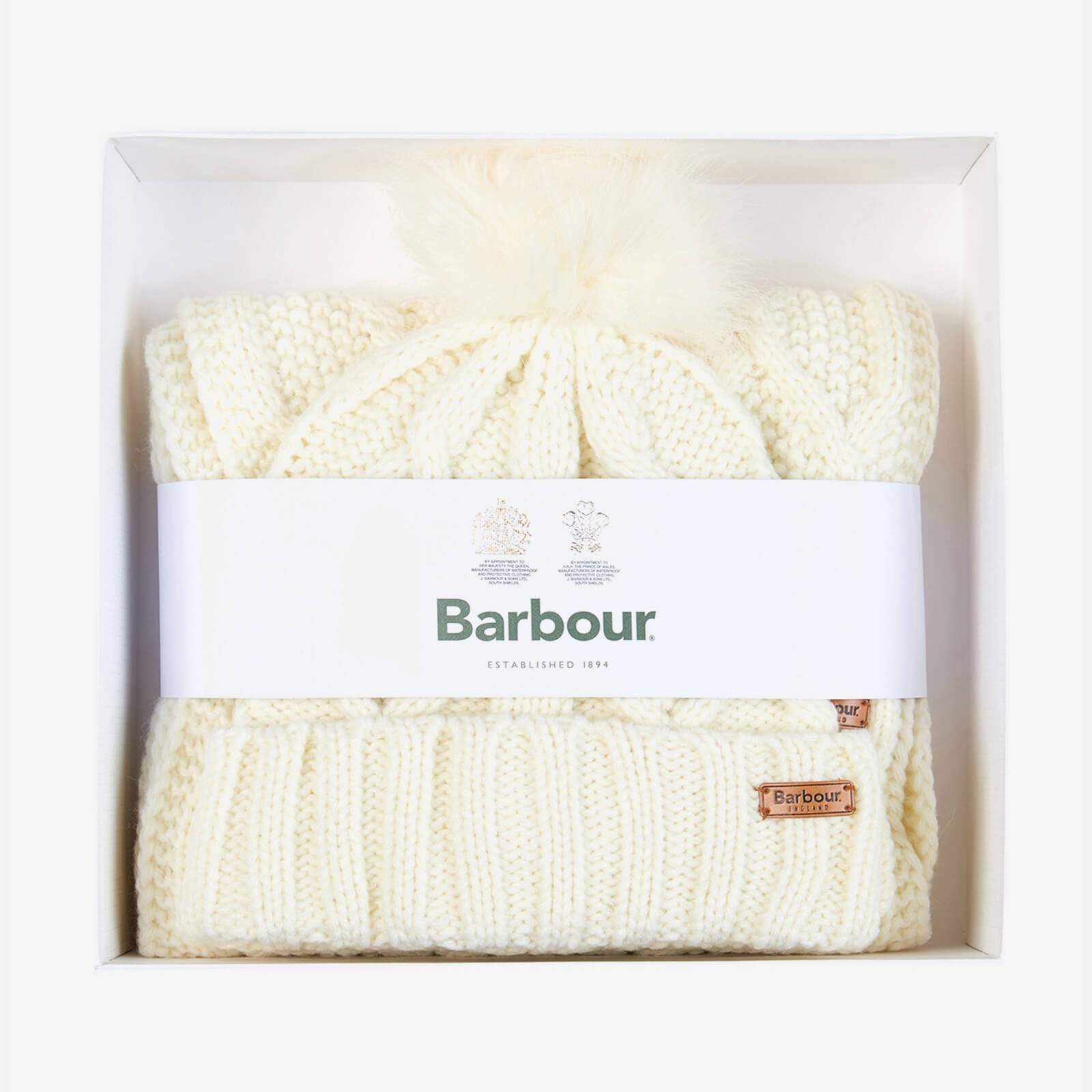 Image of Barbour Ridley Knit Beanie and Scarf Set
