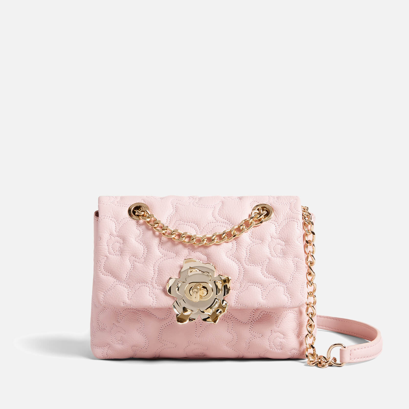 ted baker mini ayshana magnolia quilted leather bag