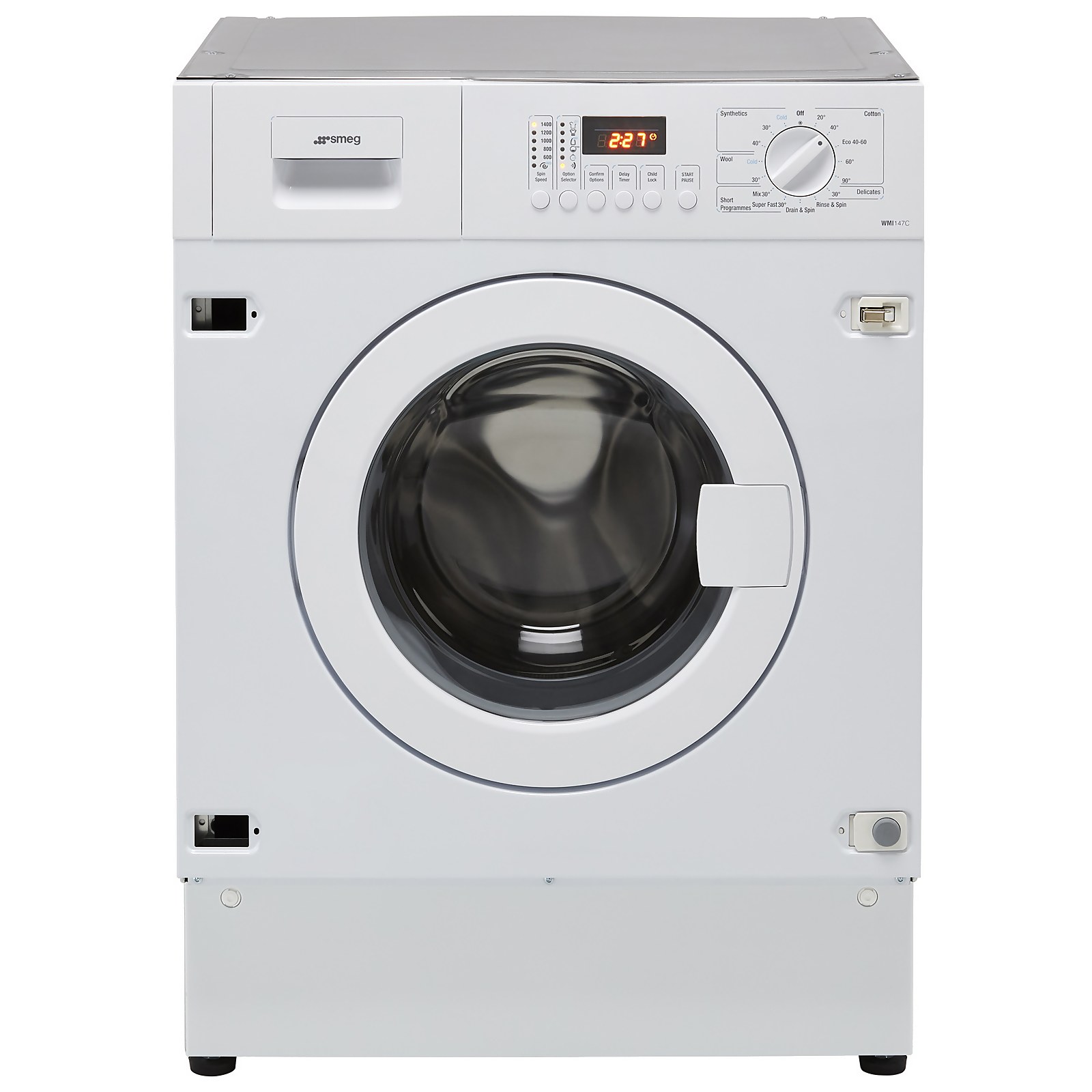 Smeg WMI147C Integrated 7Kg Washing Machine with 1400 rpm - White - E Rated