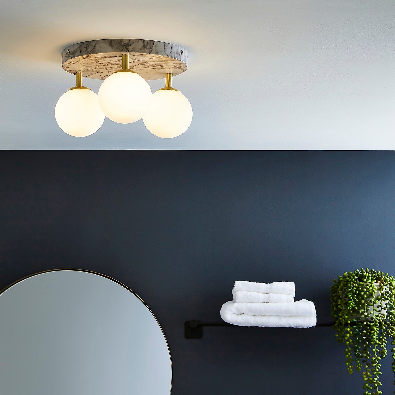 Homebase Edit - Toronto Marble 3lt Bathroom Spotlight thumbnail