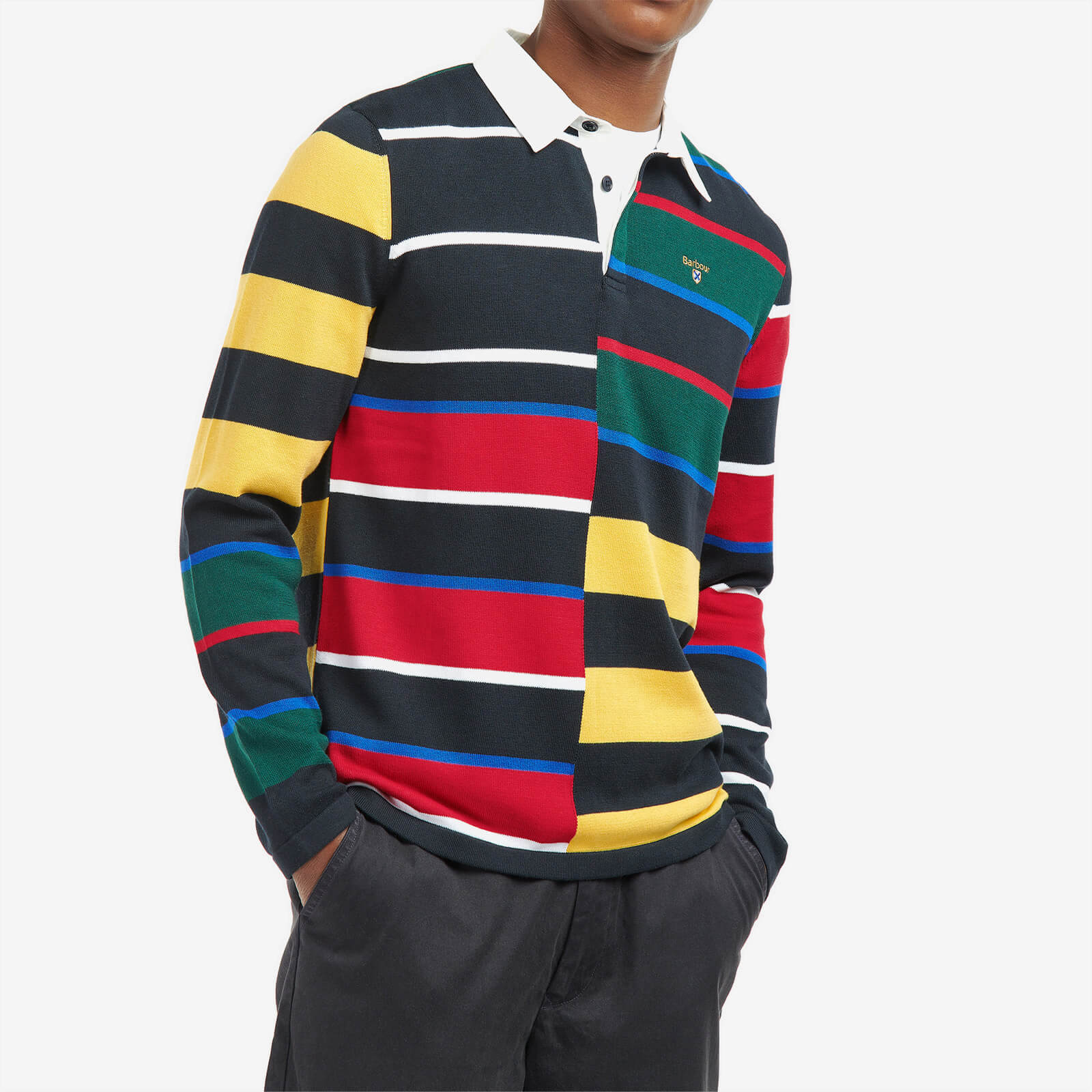Barbour Heritage Radcliffe Striped Cotton Rugby Top