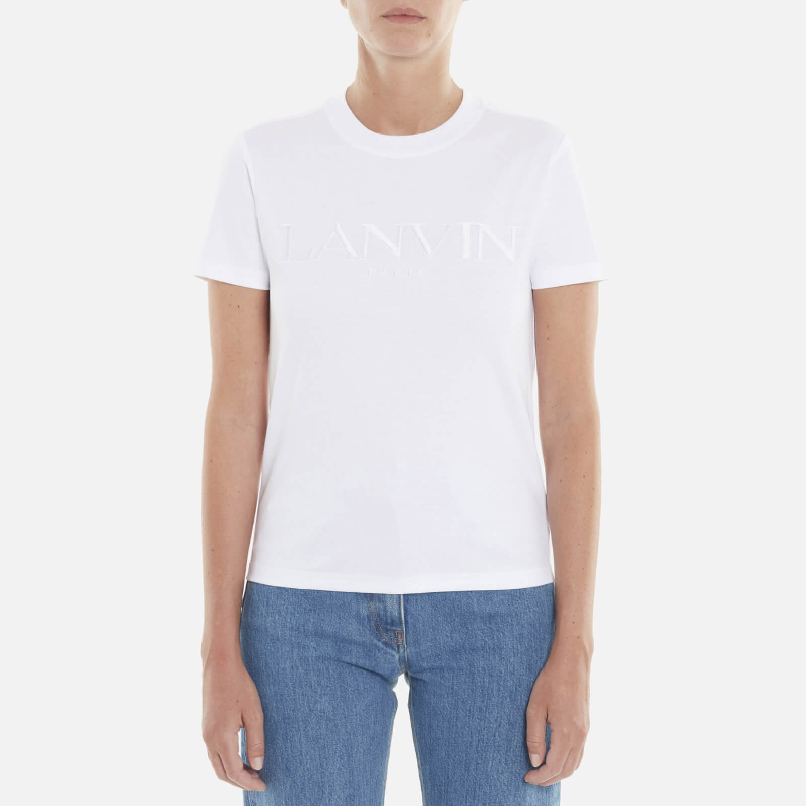 Lanvin Logo-Embroidered Cotton-Jersey T-Shirt - XS