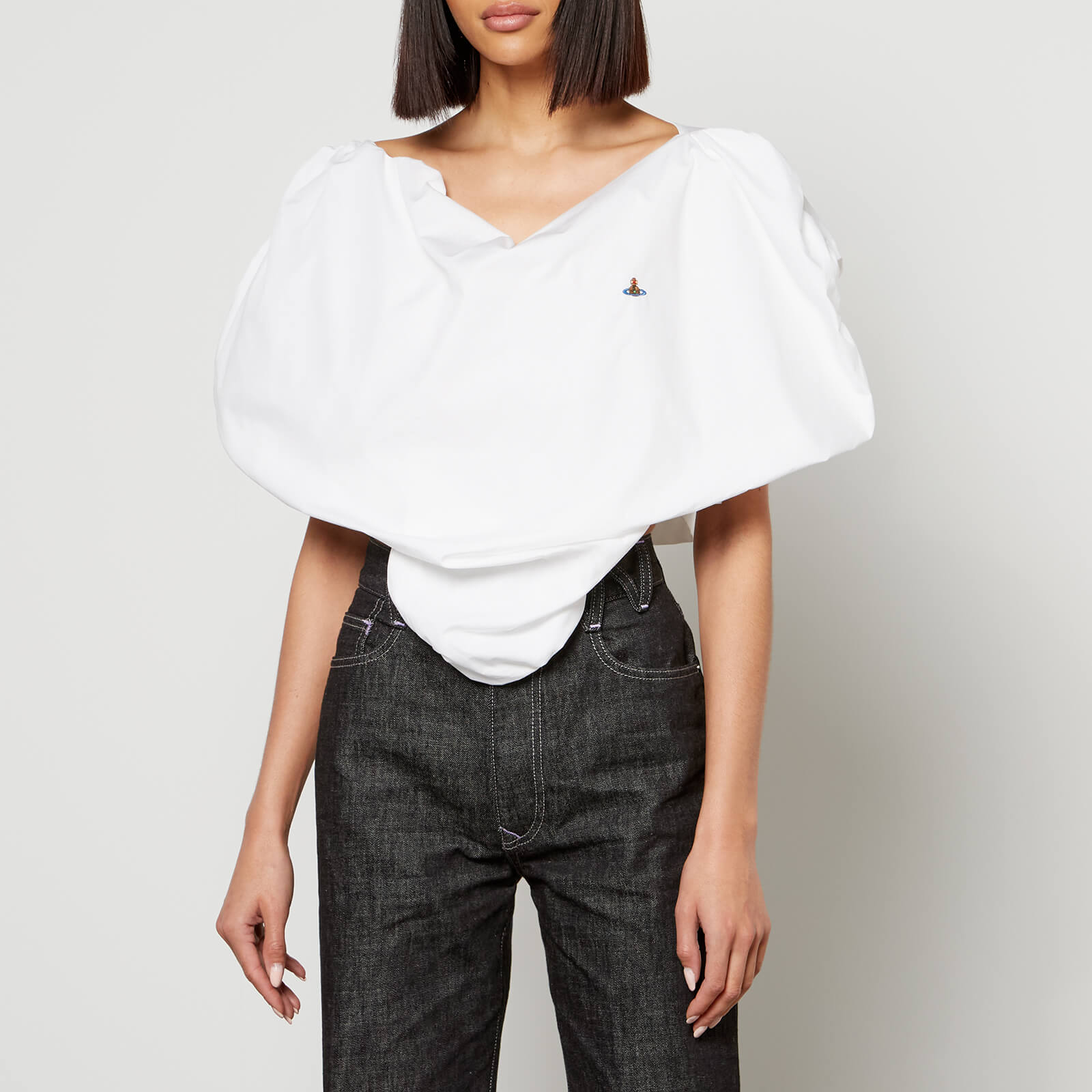 Vivienne Westwood Heart-Shaped Organic Cotton-Poplin Top - IT 40/UK 10
