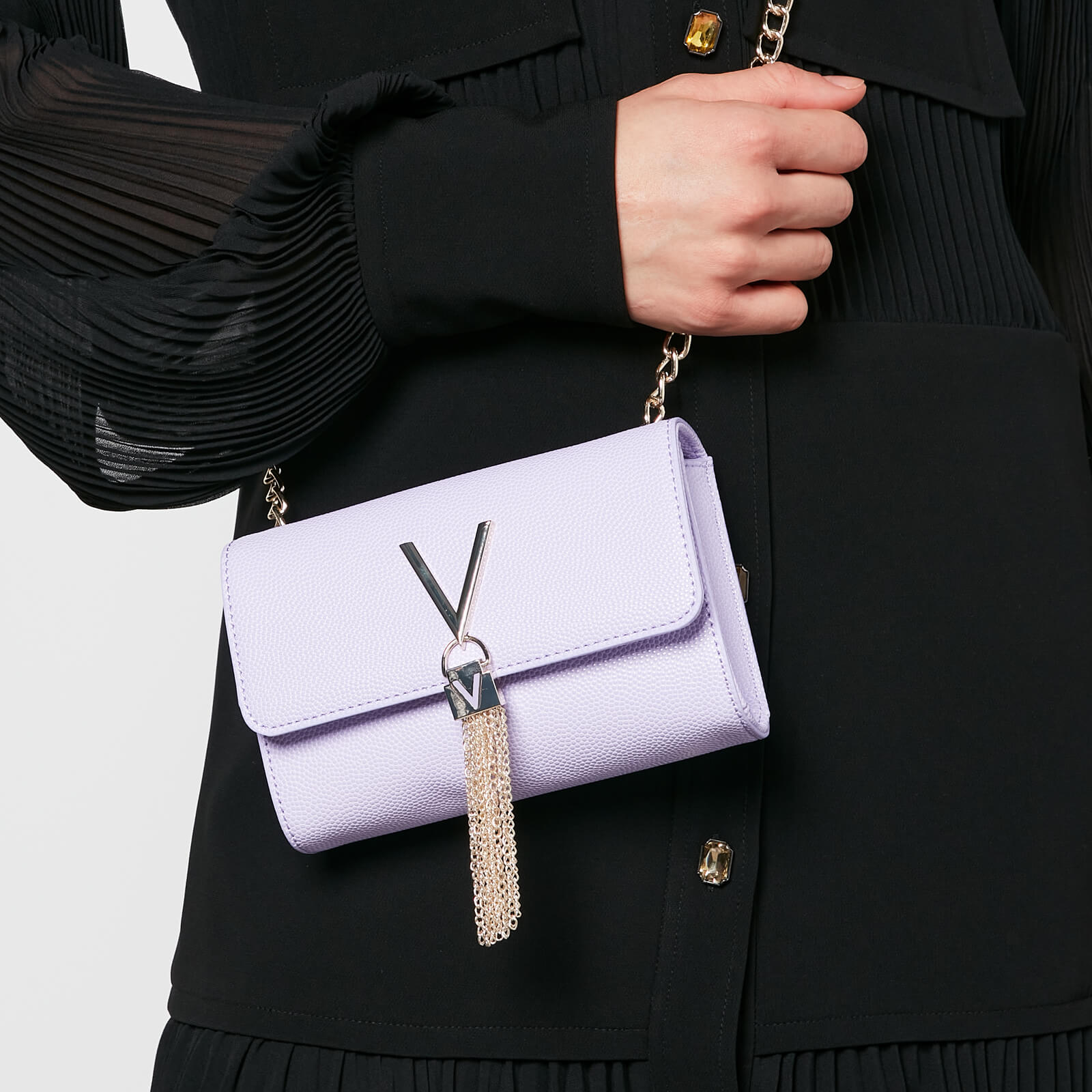 Valentino Divina Faux Leather Pochette Bag - Image 1
