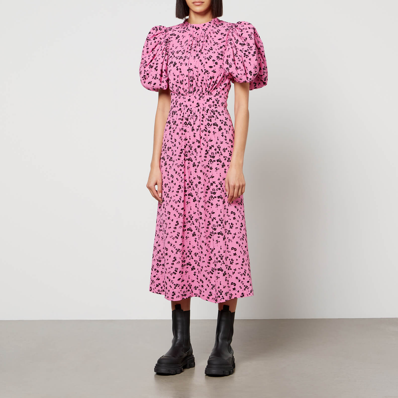 Rotate Birger Christensen Floral-Jacquard Midi Dress - DK 32/UK 4