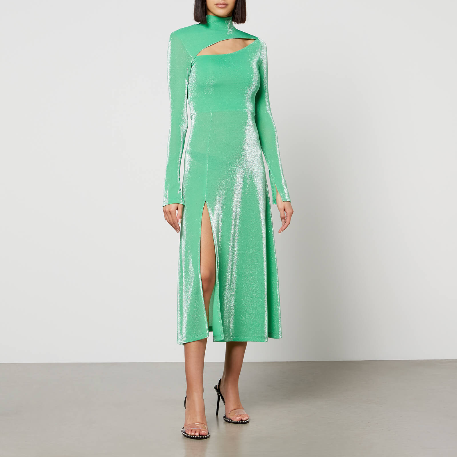 Rotate Birger Christensen CutOut Lurex Midi Dress - DK 32/UK 4