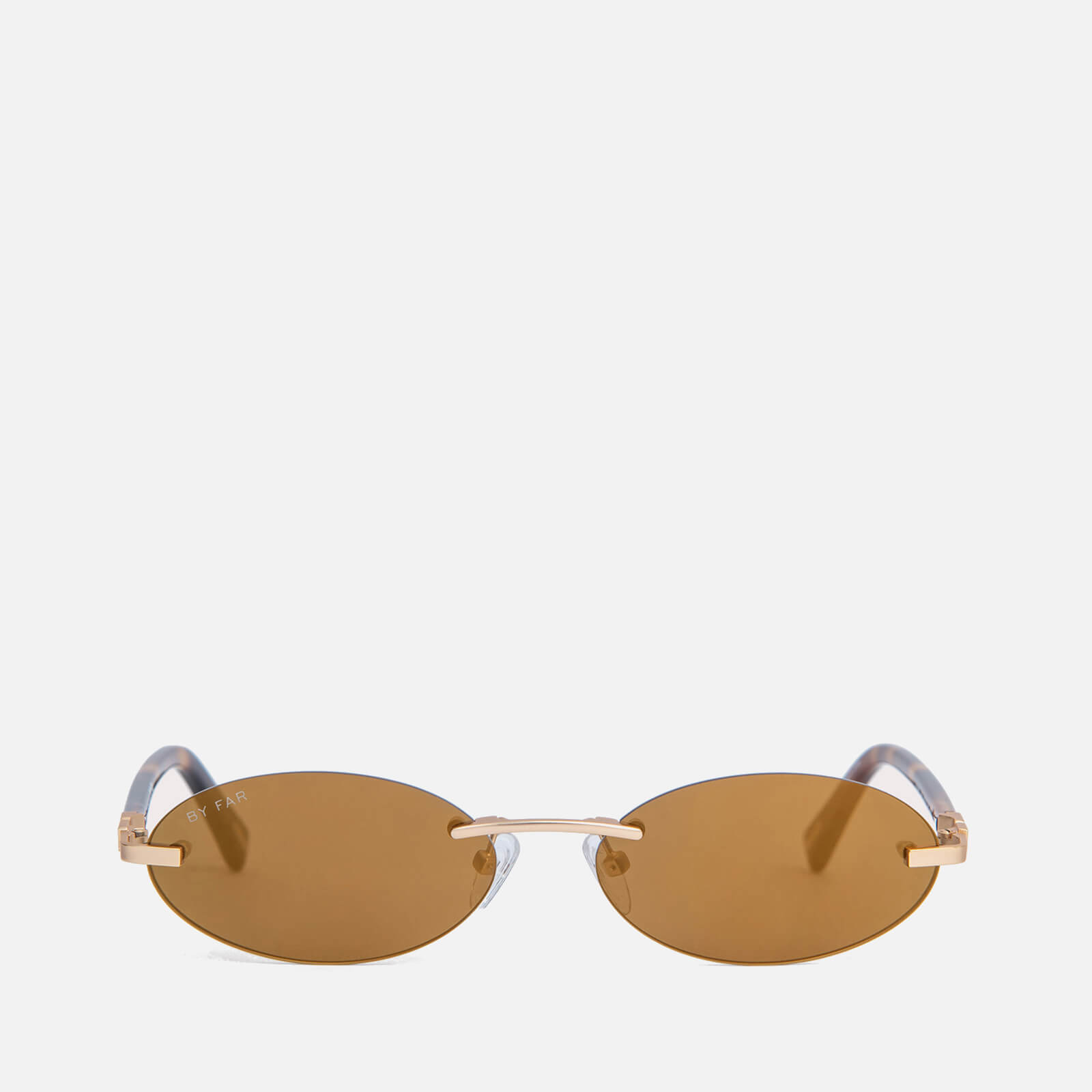 Image of BY FAR Texas Mirror Gold-Tone Metal Sunglasses